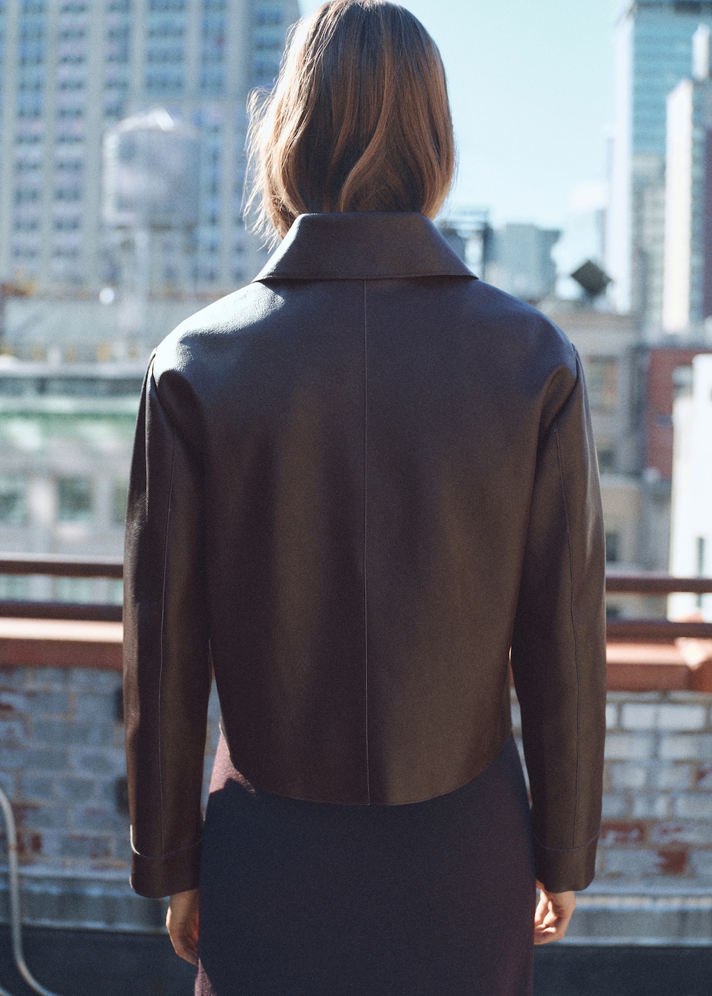Leather-effect jacket with pockets - Women | MANGO USA Leather-effect jacket with pockets - Women | MANGO USA