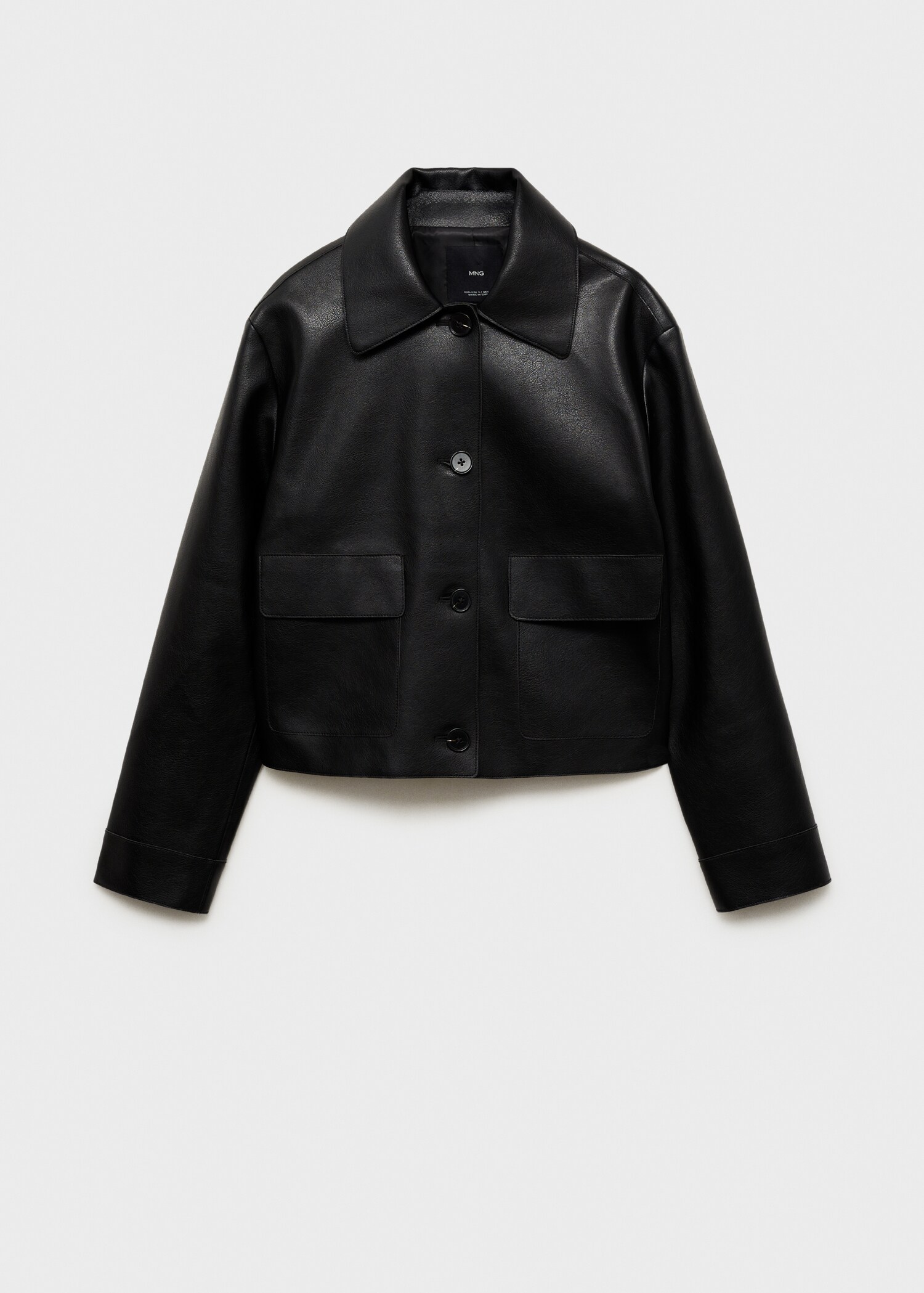 Jacke mit Leder-Effekt und Taschen - Artikel ohne Model
