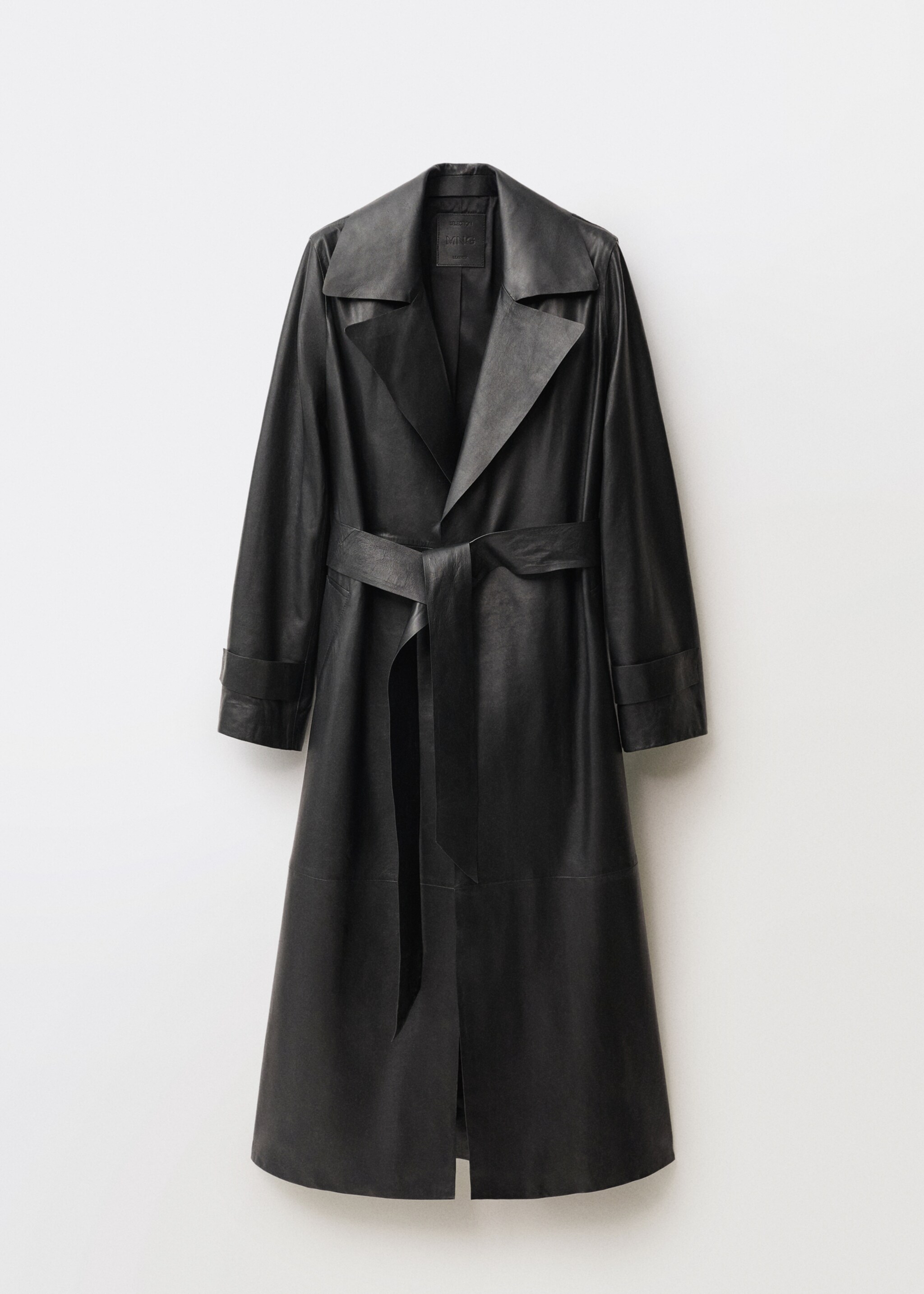 Leather trench coat with belt - Article without model