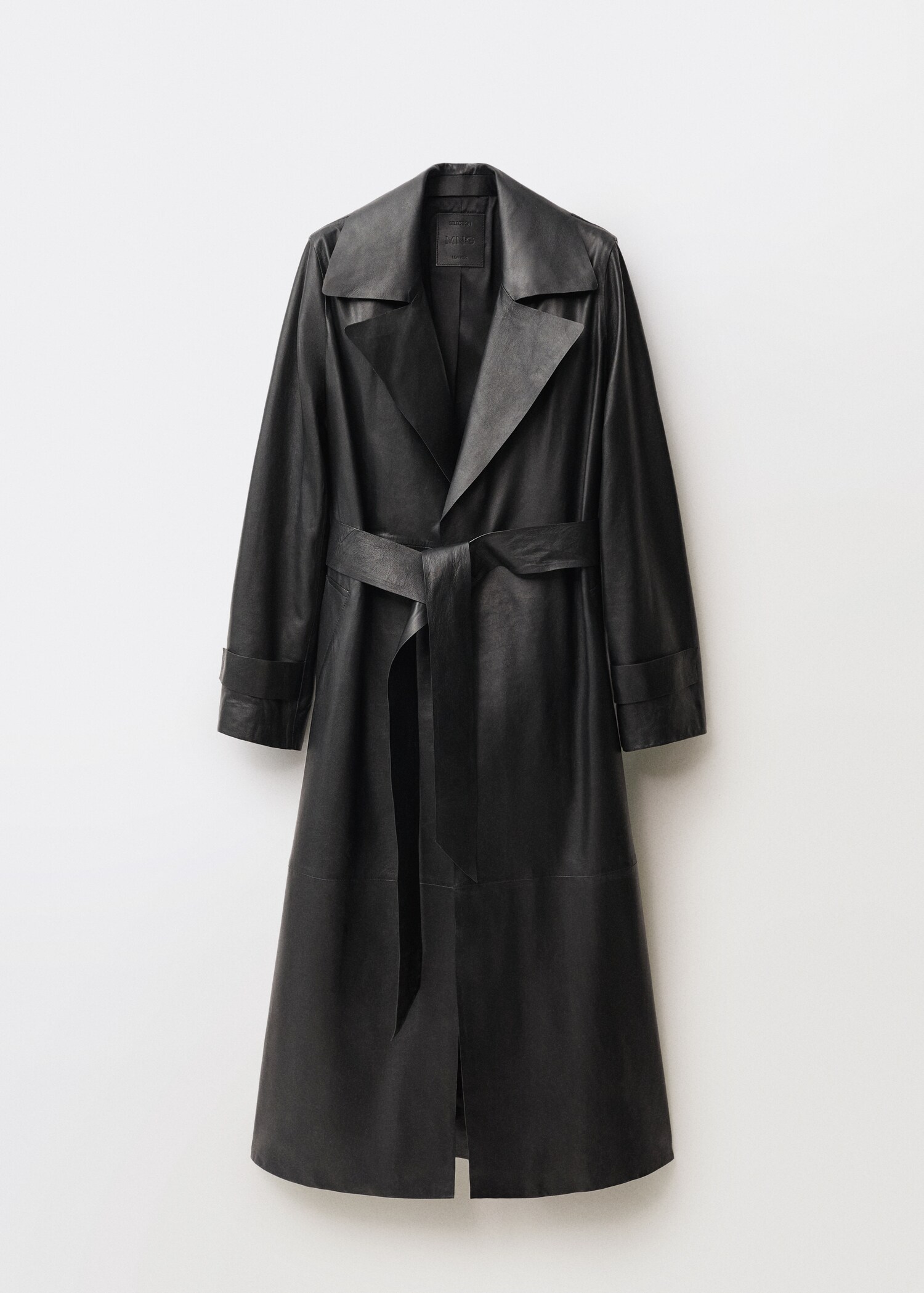 Ledertrenchcoat mit Gürtel - Artikel ohne Model