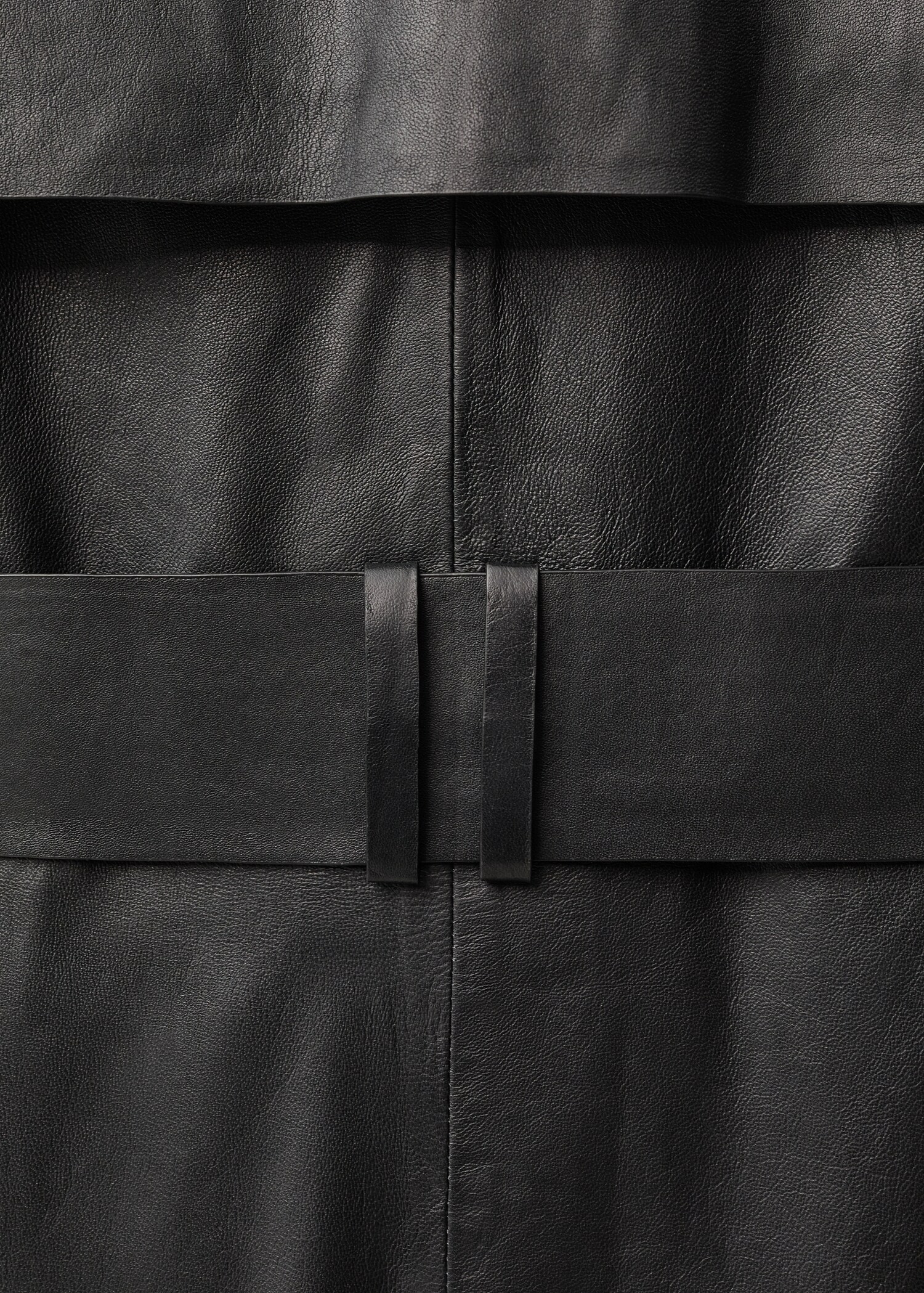 Ledertrenchcoat mit Gürtel - Detail des Artikels 0