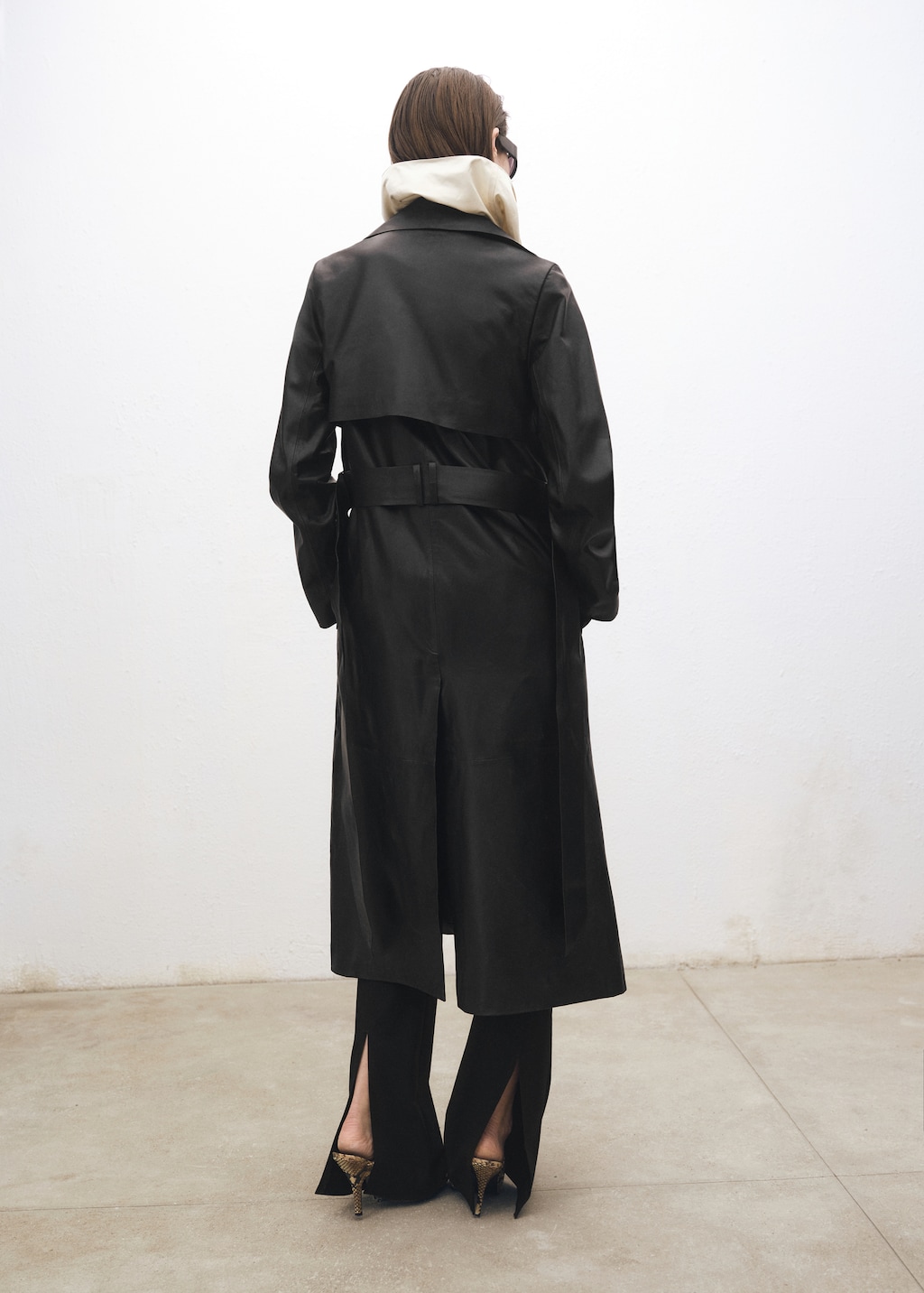 Leather trench coat with belt - Women | MANGO USA Leather trench coat with belt - Women | MANGO USA