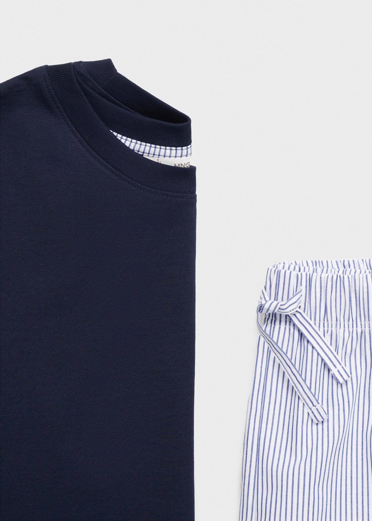 Striped cotton short pyjamas - Details of the article 0