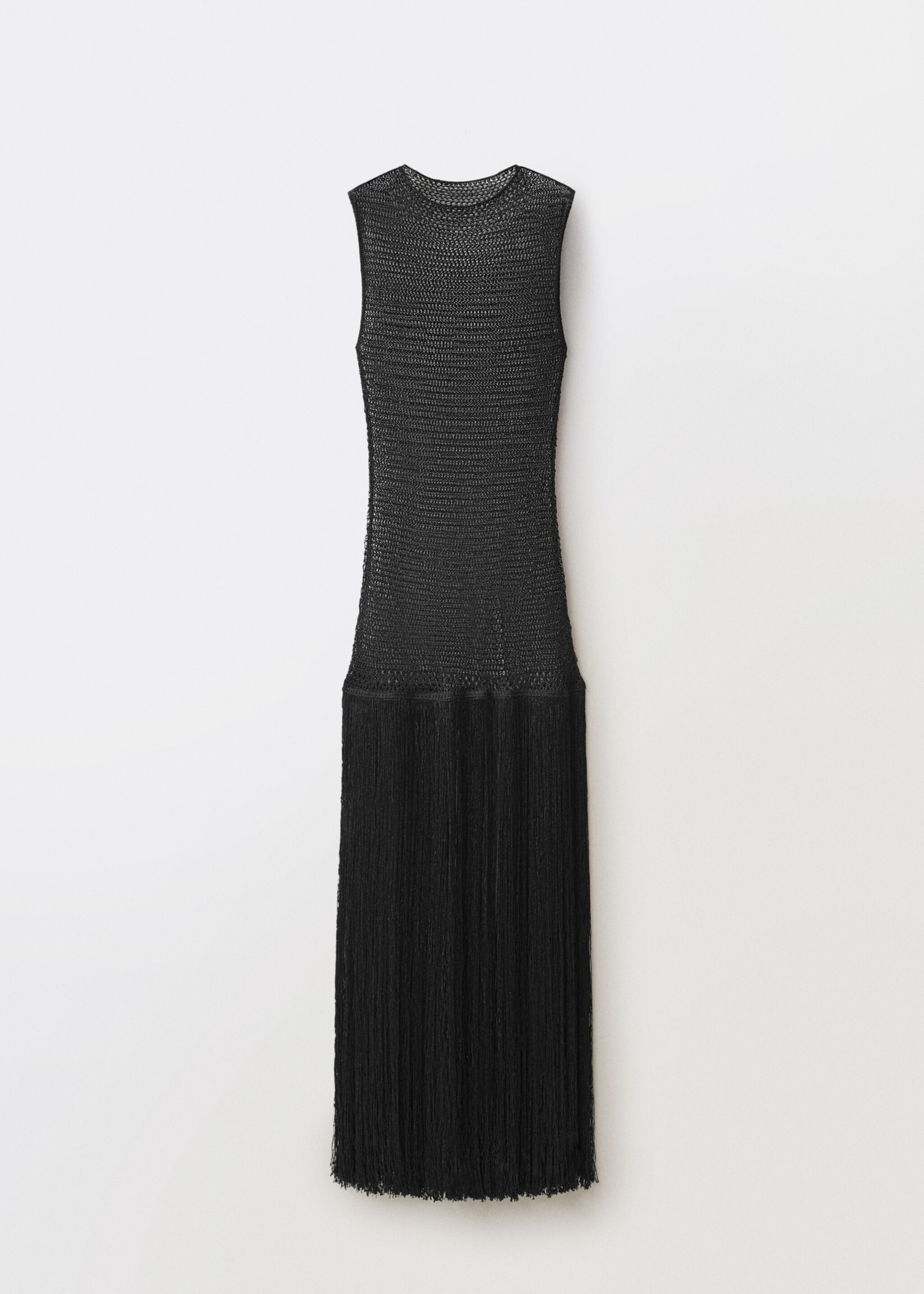 Openwork knit dress with fringes - Article without model