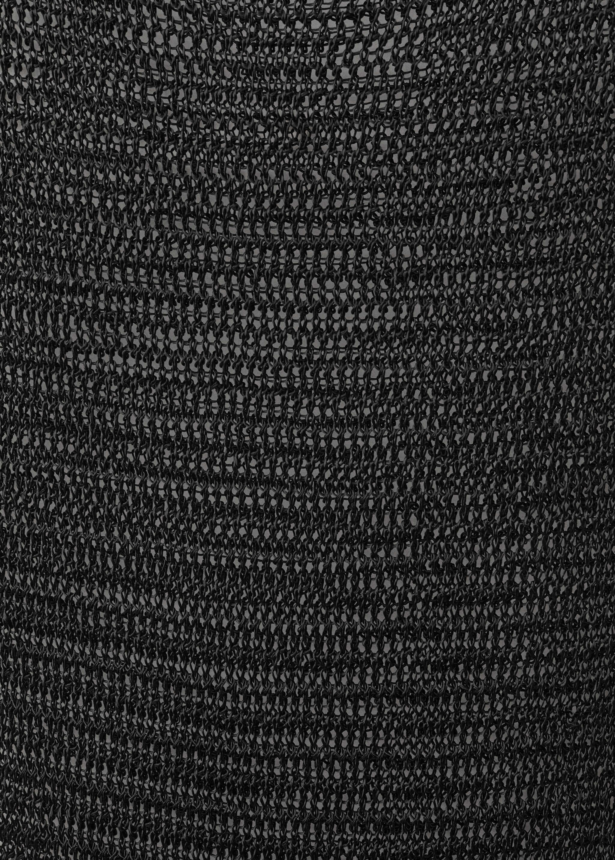 Openwork knit dress with fringes - Details of the article 0