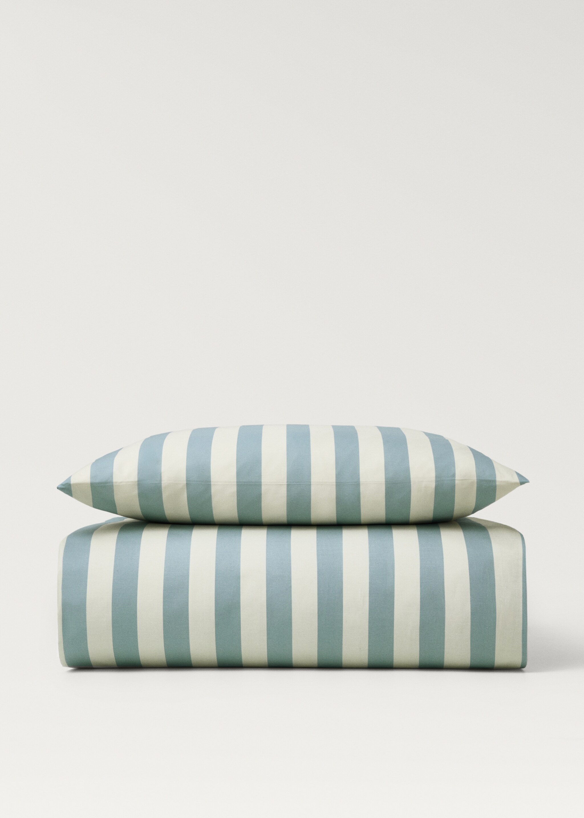Cotton percale thick-striped children's duvet cover for 90cm bed - Article without model