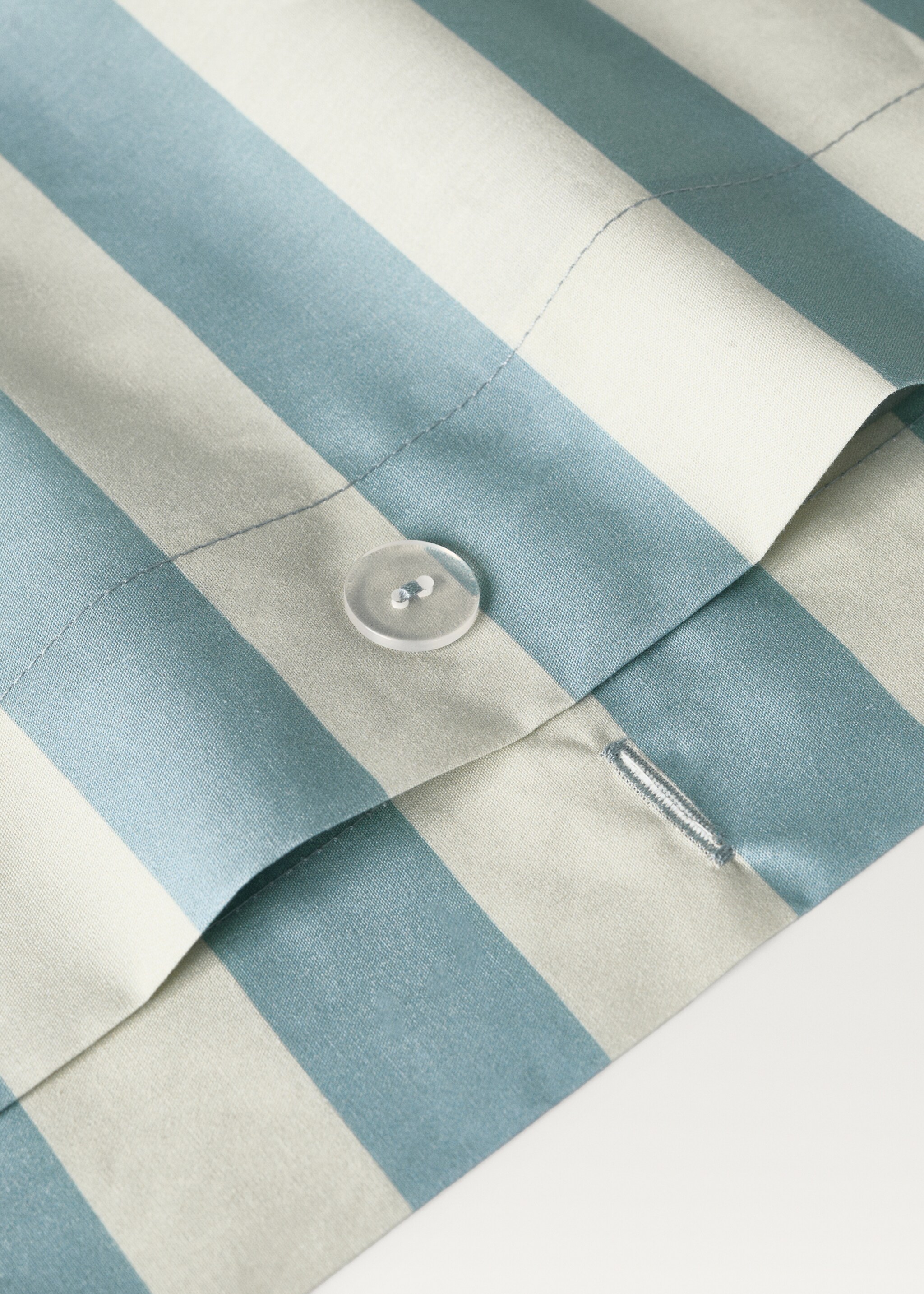 Cotton percale thick-striped children's duvet cover for 90cm bed - Details of the article 1