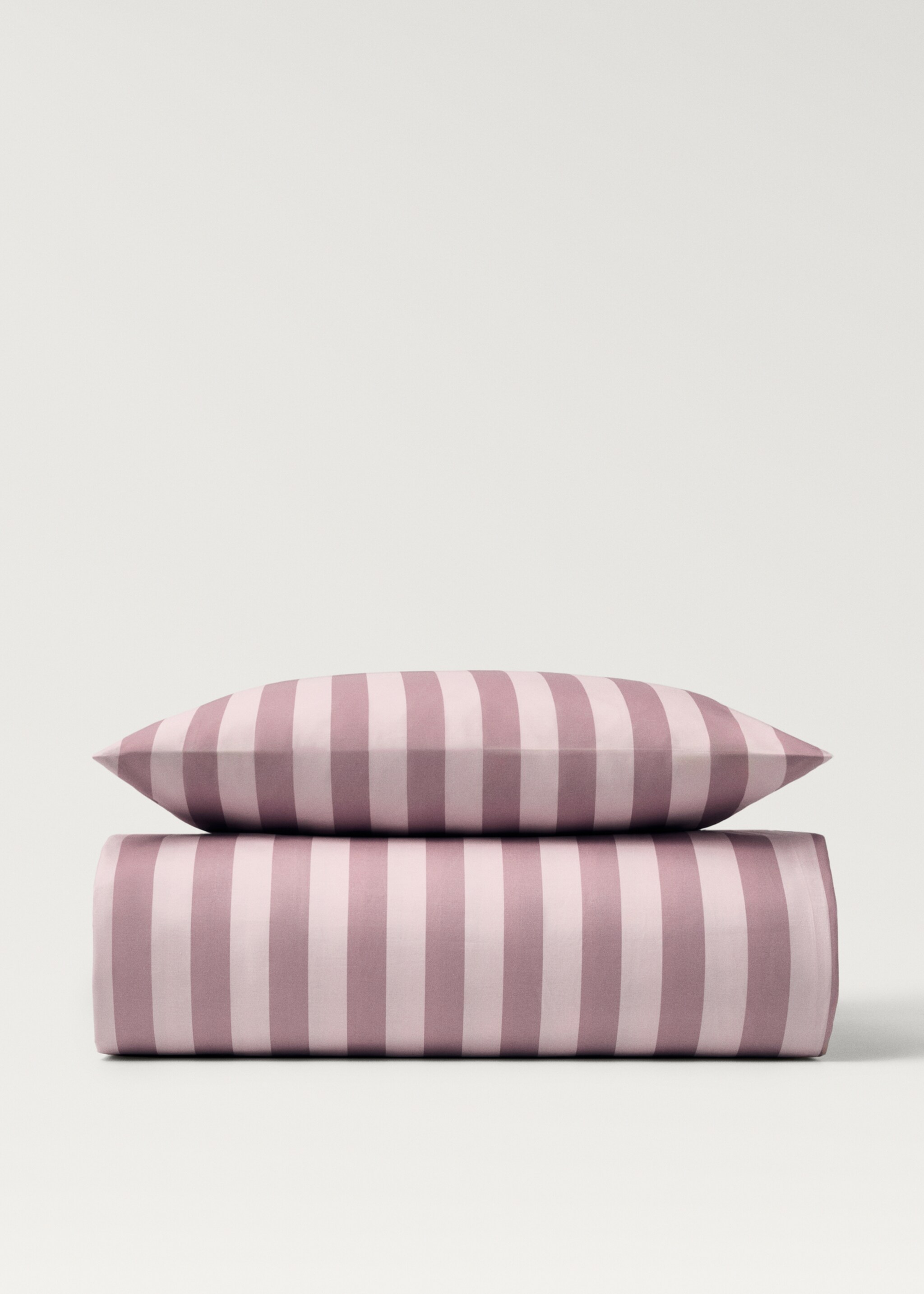 Cotton percale thick-striped children's duvet cover for 90cm bed - Article without model
