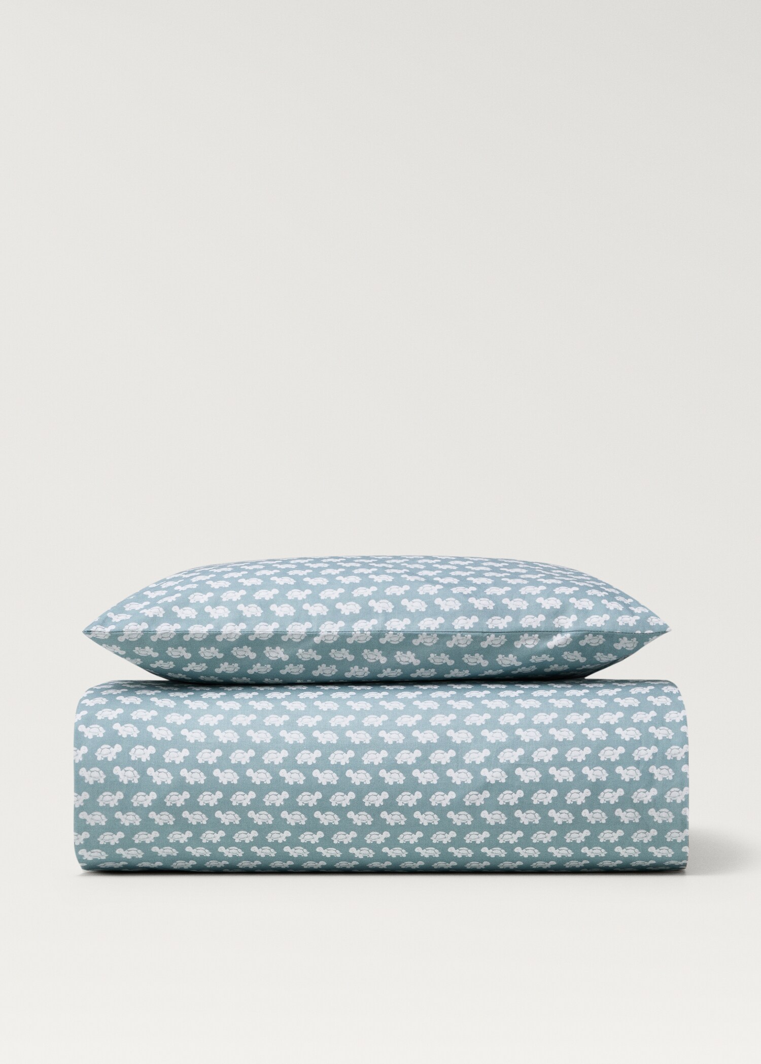 Cotton percale reversible duvet cover for crib - Article without model