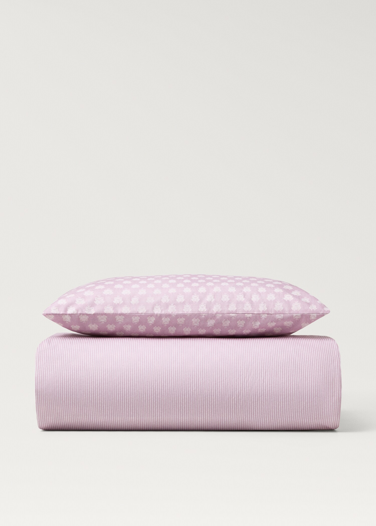 Cotton percale reversible duvet cover for crib - Details of the article 1