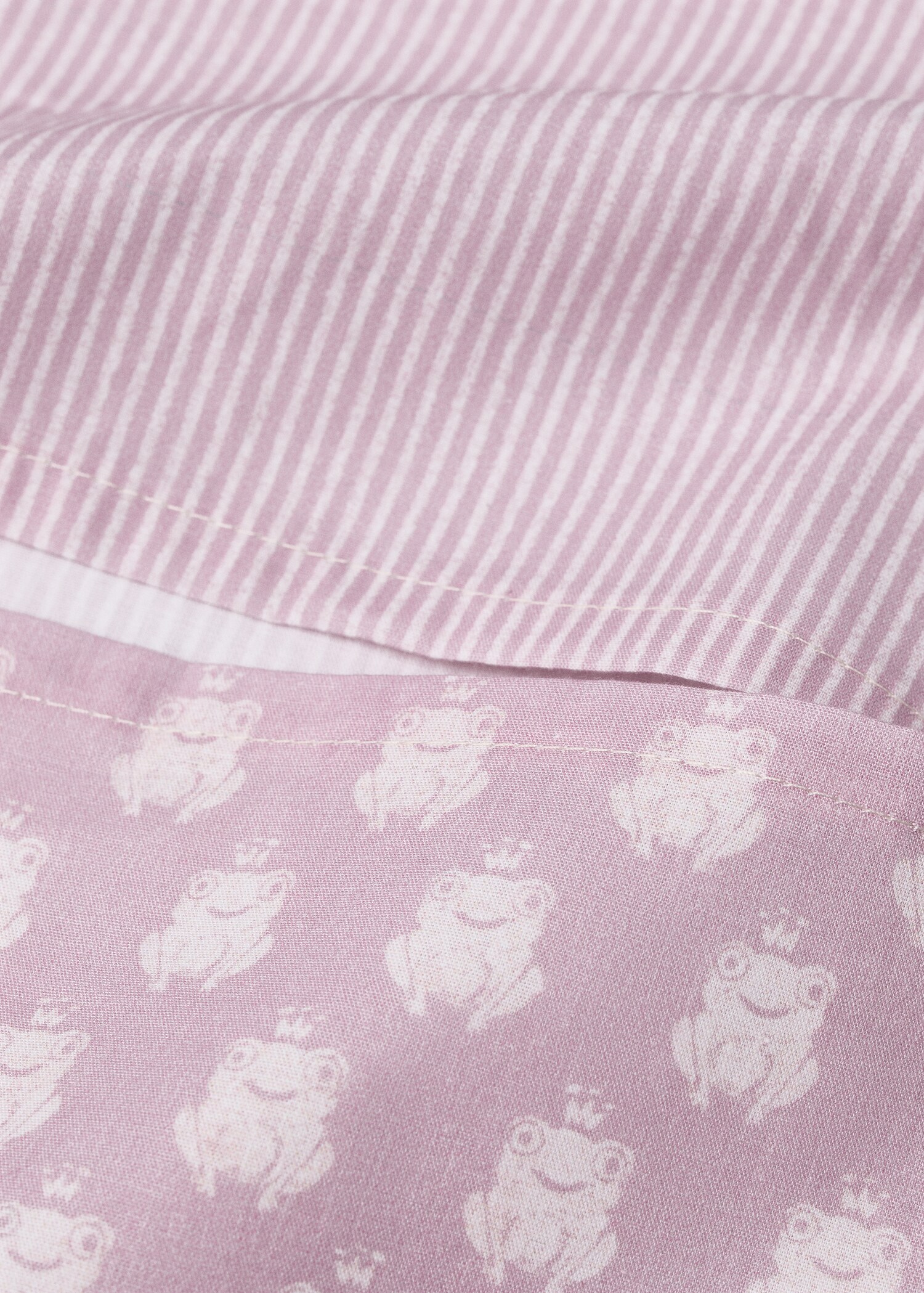 Cotton percale reversible duvet cover for crib - Details of the article 3