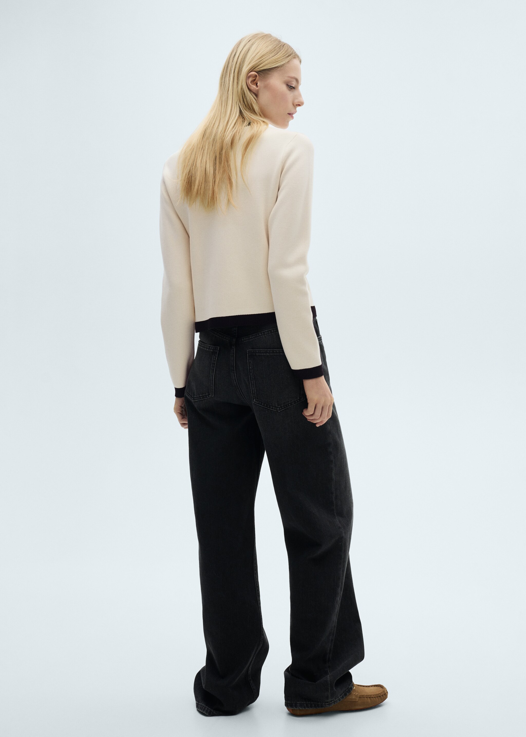 Knitted jacket with jewel buttons - Reverse of the article