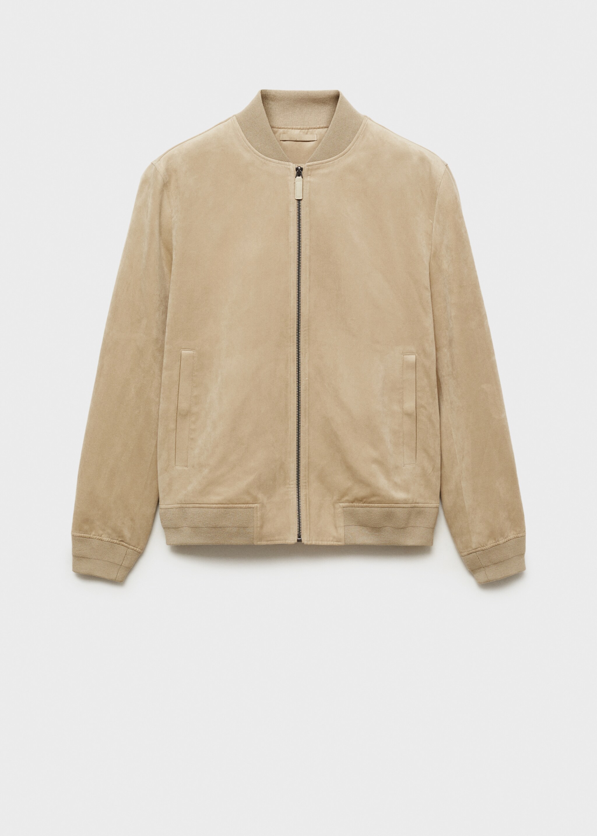 Suede-effect bomber jacket - Article without model