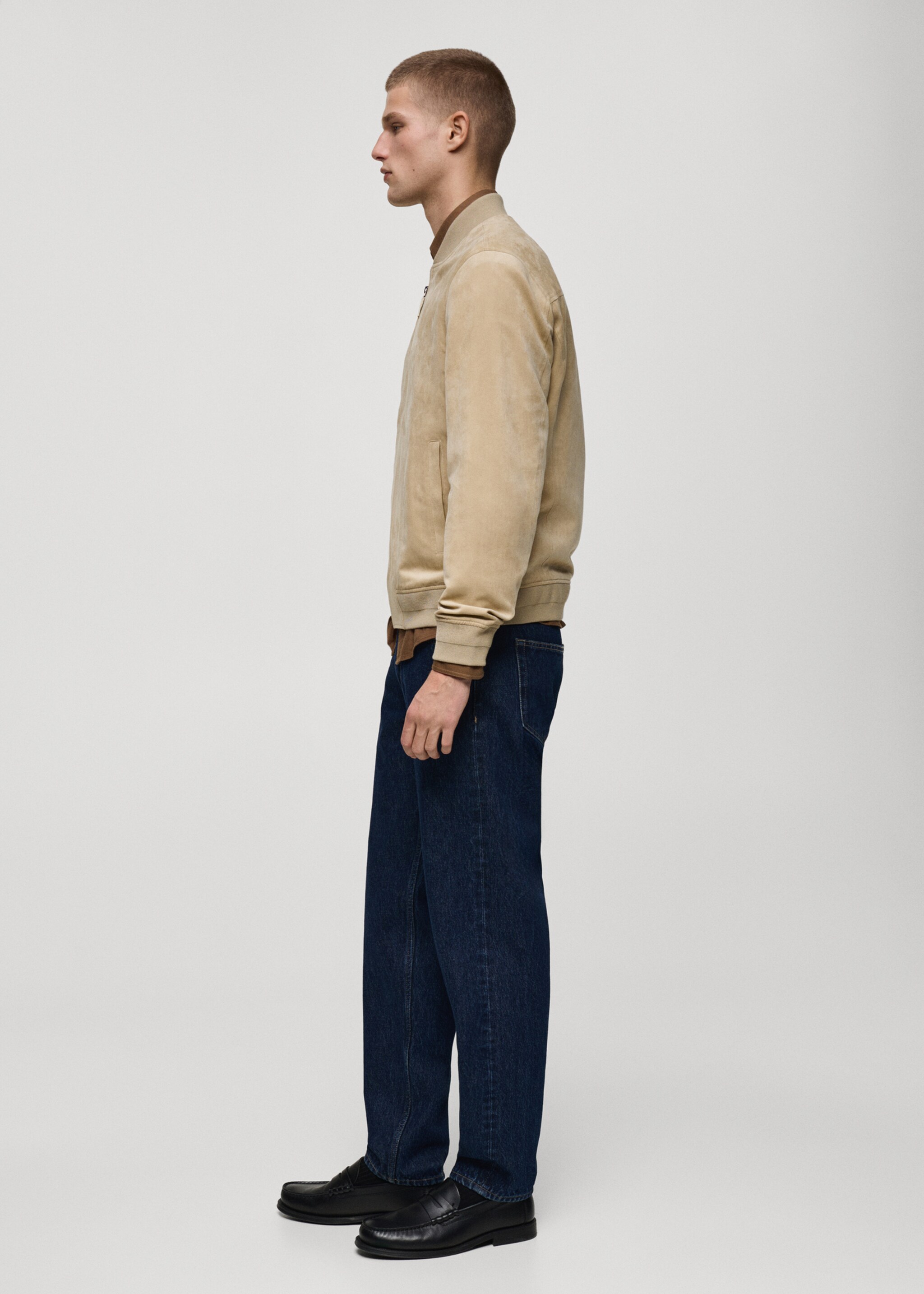 Suede-effect bomber jacket - Details of the article 2