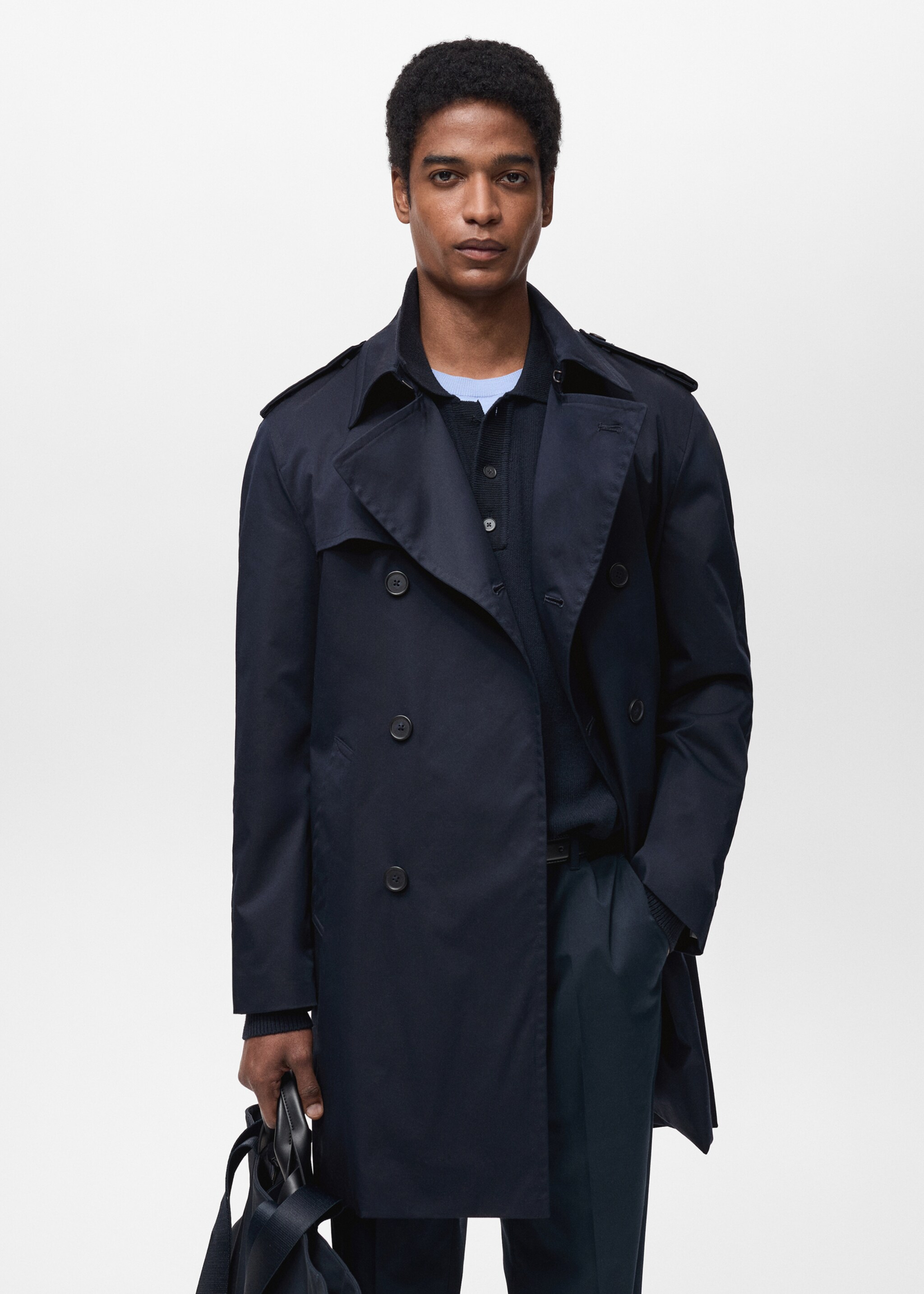 Waterafstotende trenchcoat met ceintuur - Middenvlak