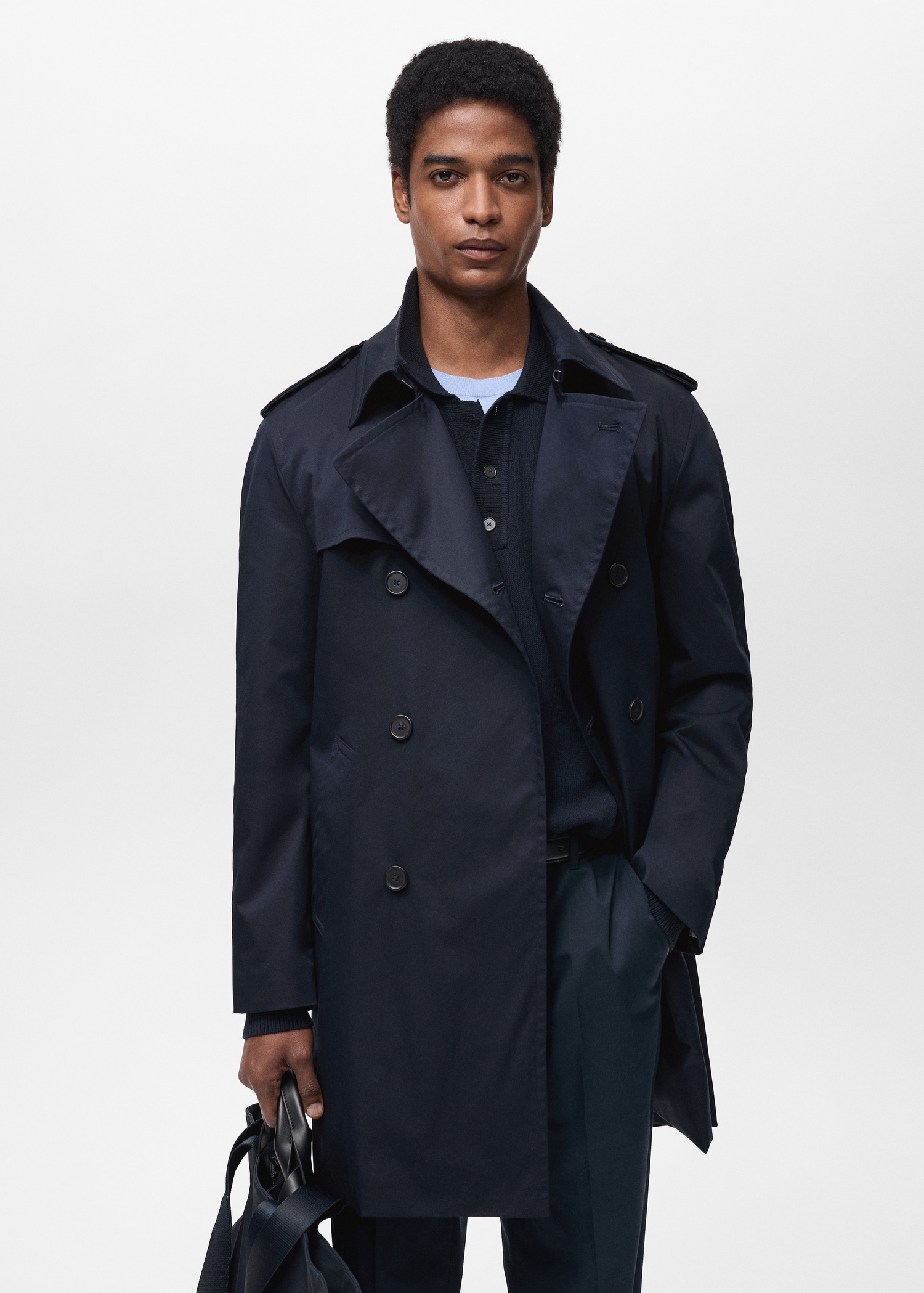 Navy Mango Trench Homme Buy Hawes Curtis Blue Trench Coat From The