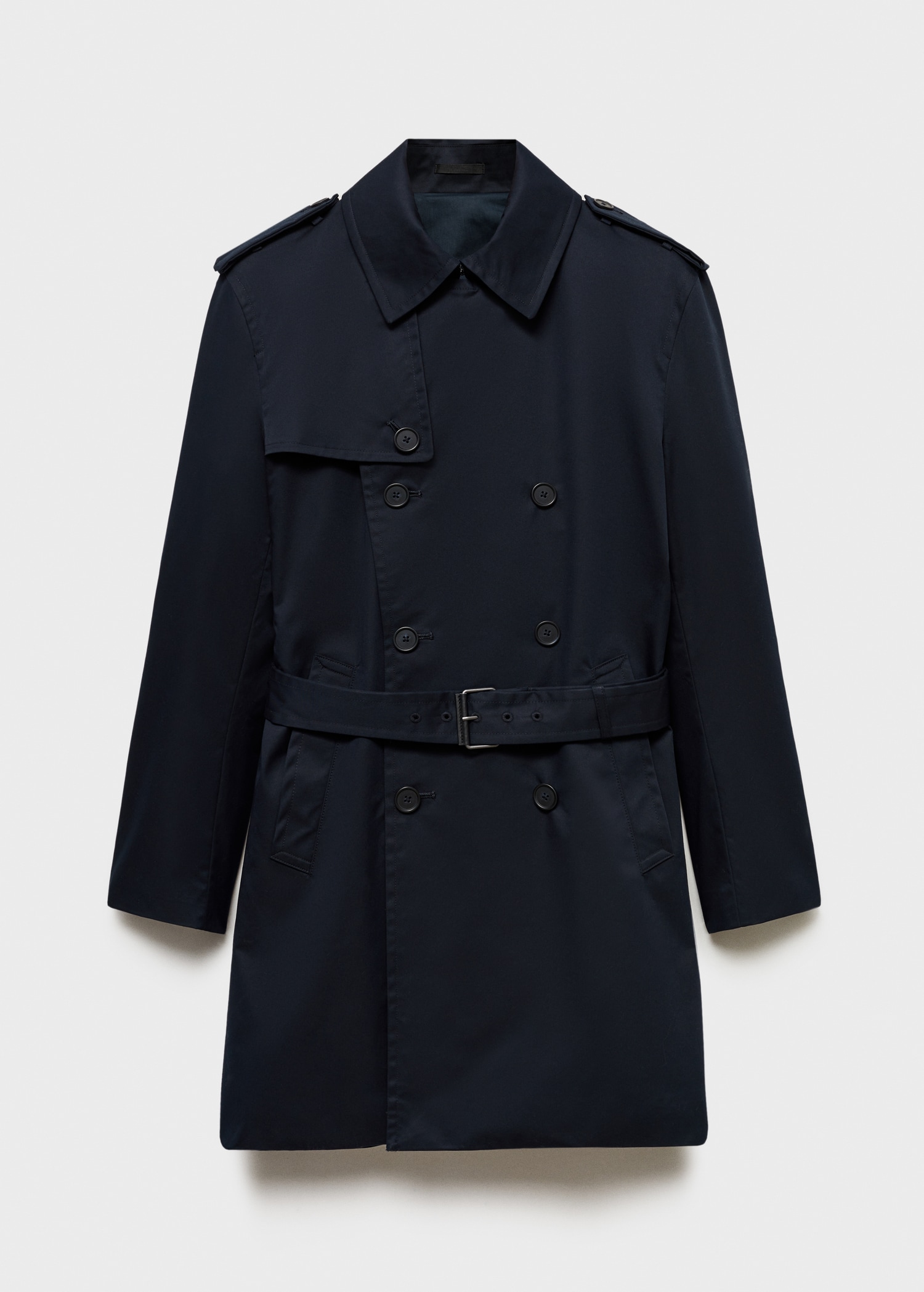 Zara Coat With High Collar BELTED TRENCH COAT