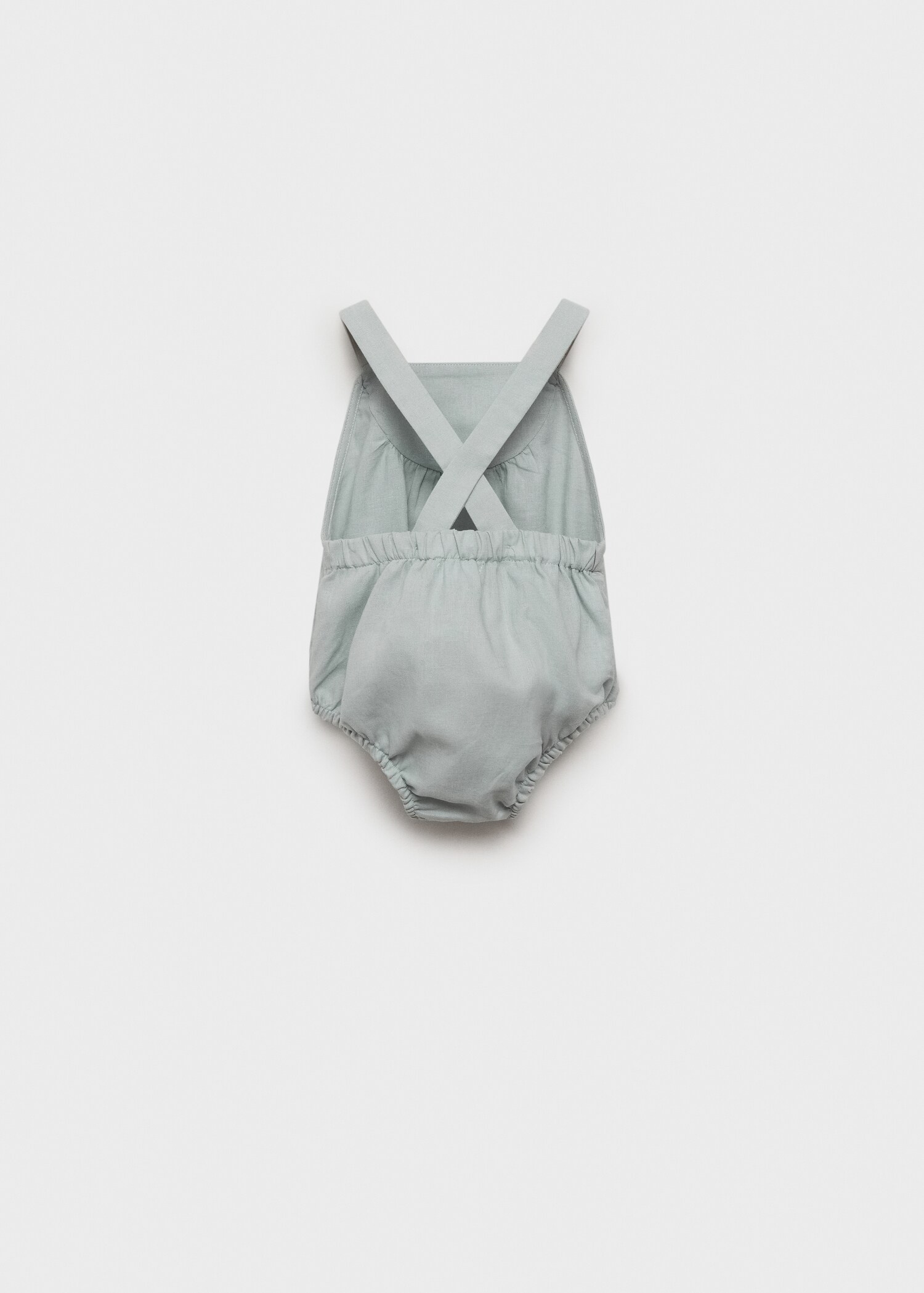 Linen romper - Reverse of the article
