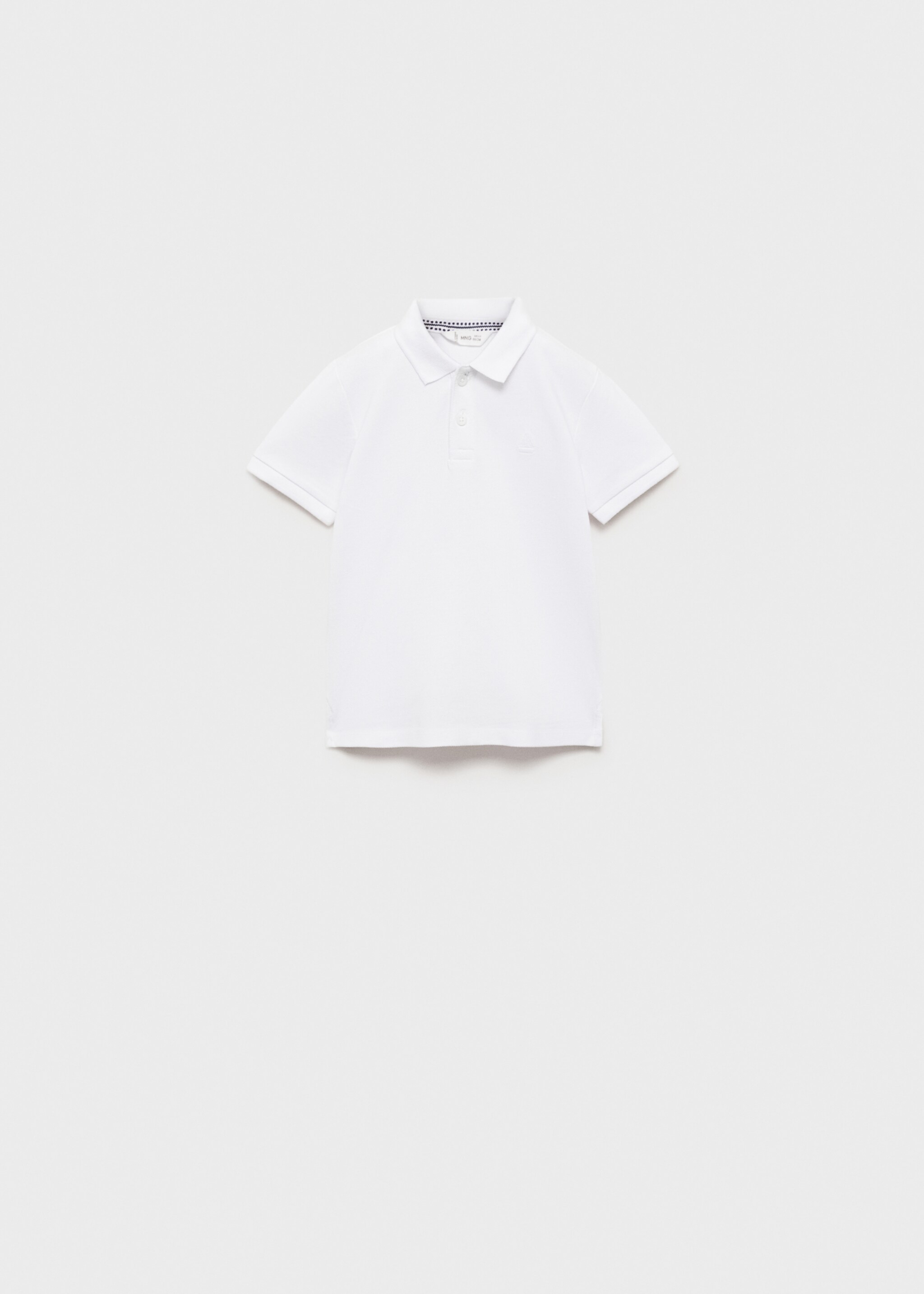 Short-sleeve knitted polo shirt - Article without model