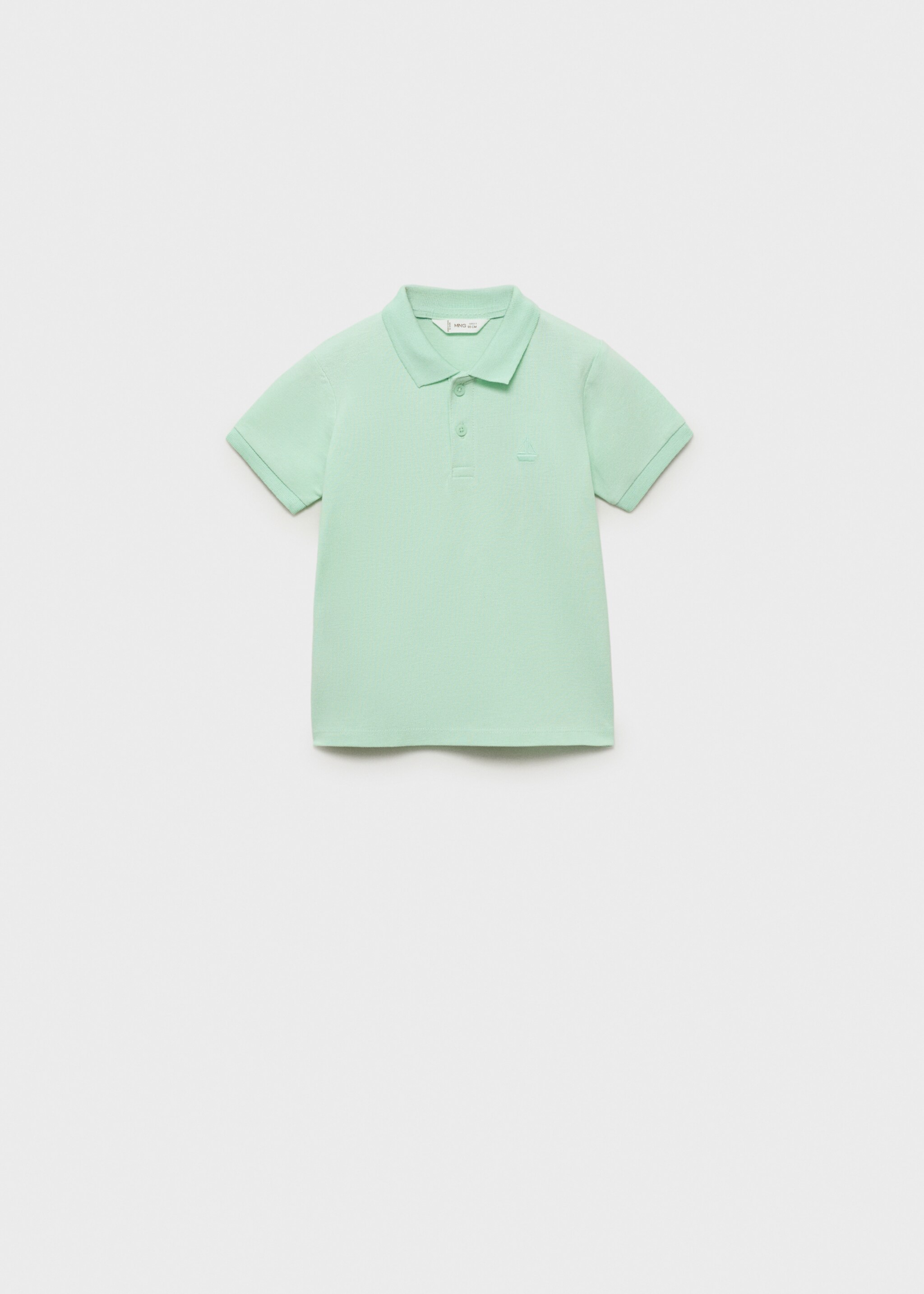 Short-sleeve knitted polo shirt - Article without model