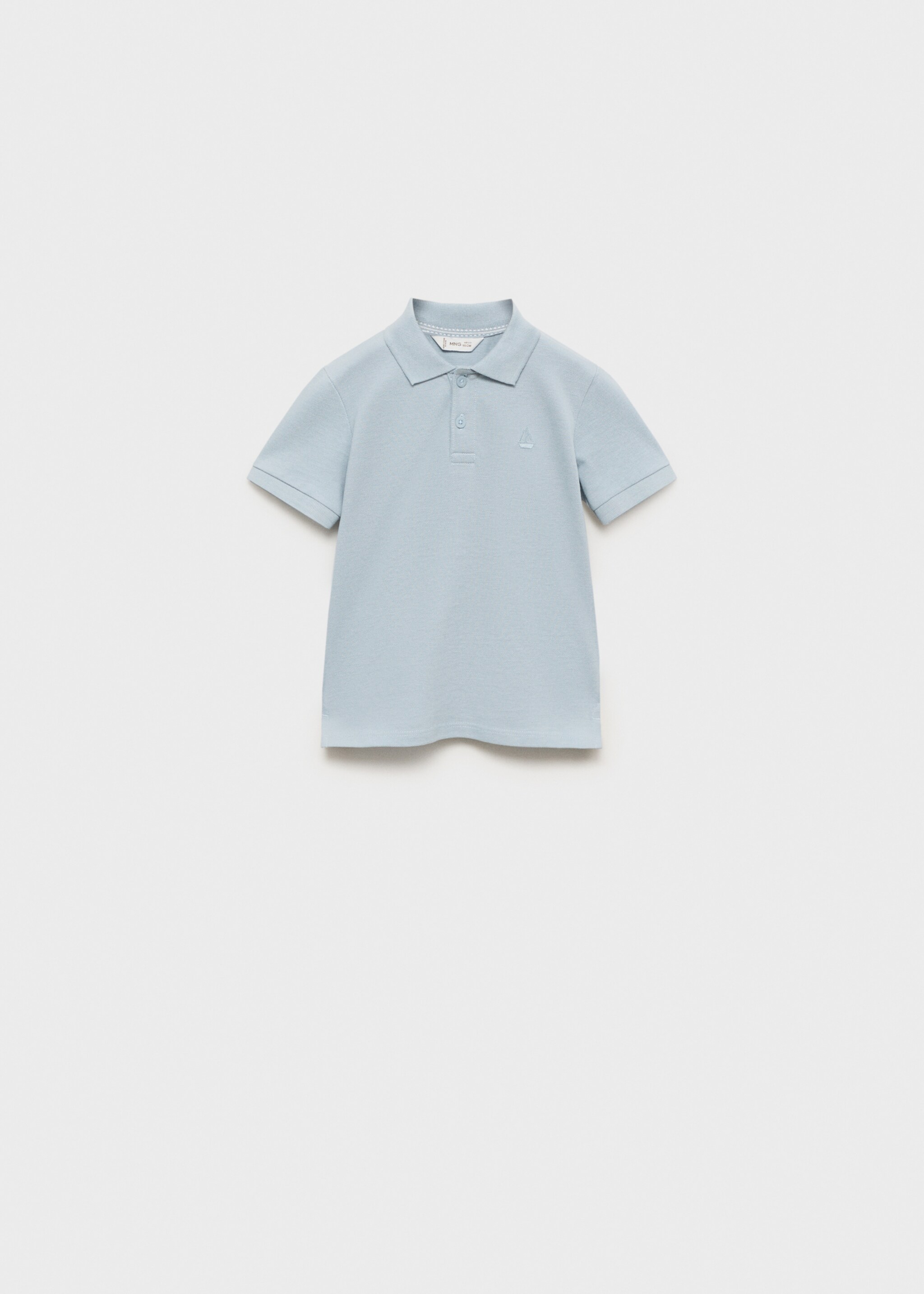 Short-sleeve knitted polo shirt - Article without model