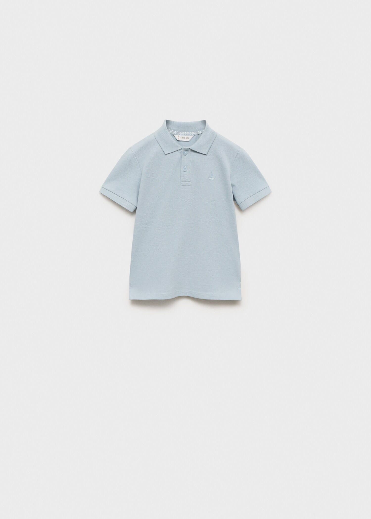 Short-sleeve knitted polo shirt - Article without model