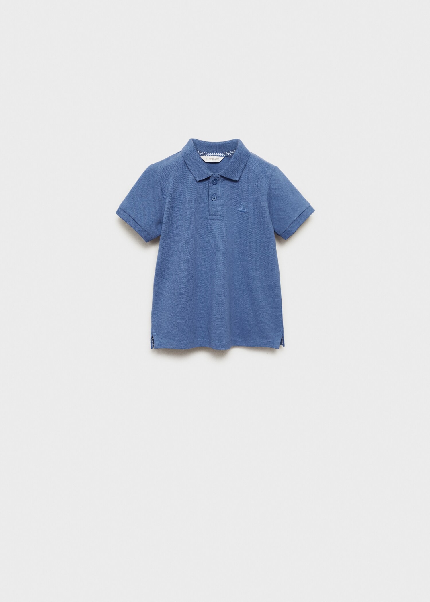 Short-sleeve knitted polo shirt - Article without model