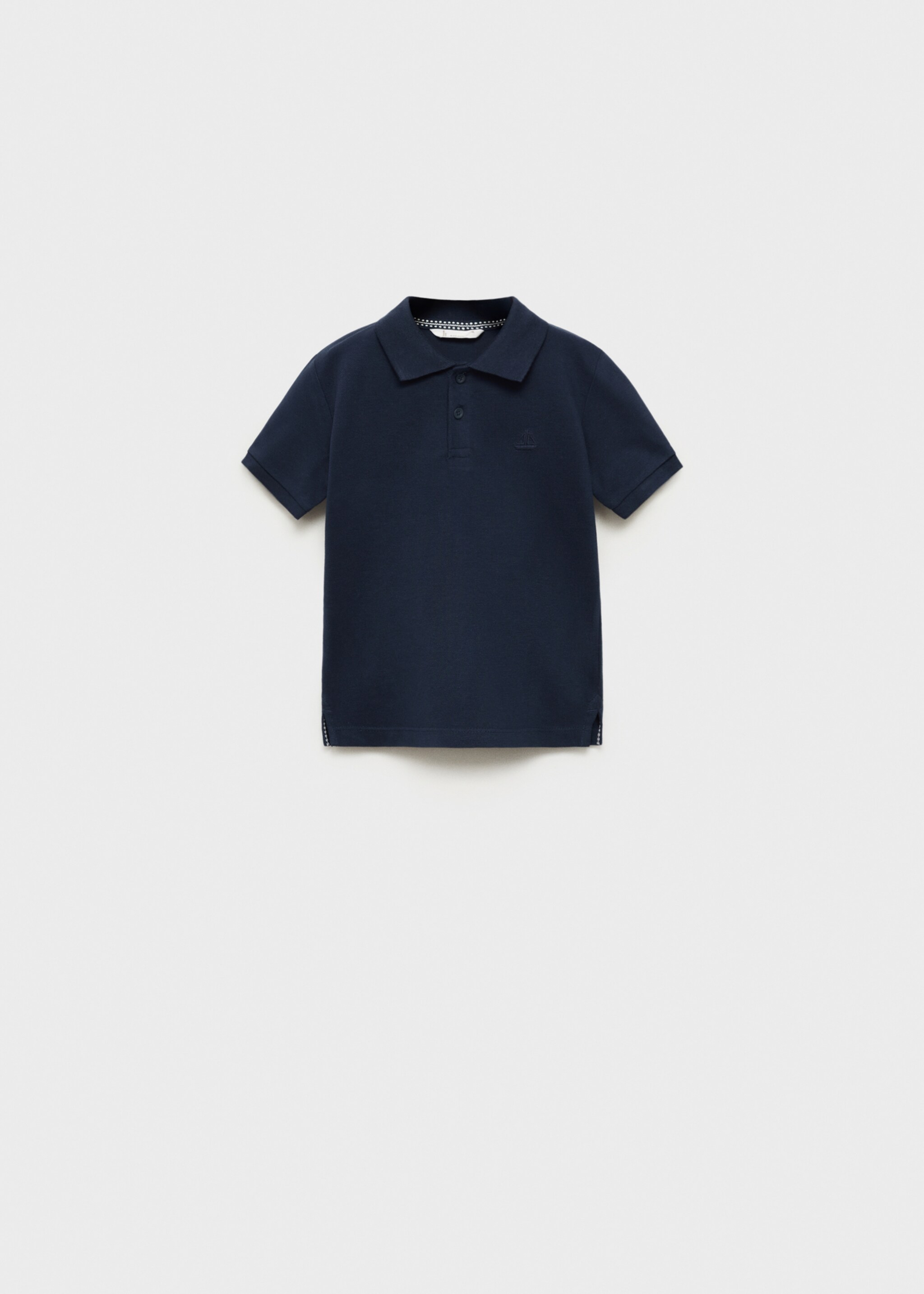 Short-sleeve knitted polo shirt - Article without model