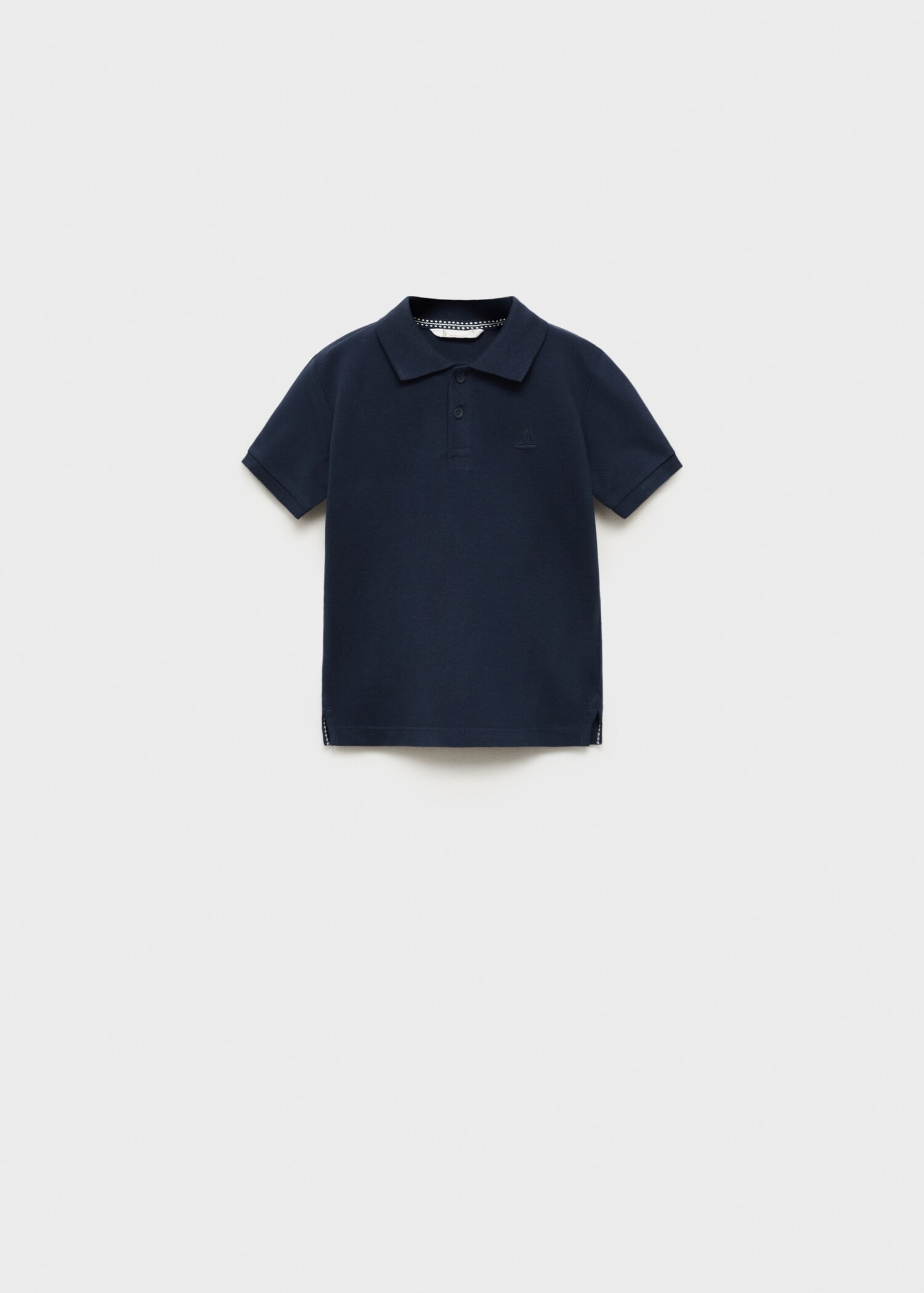 Short-sleeve knitted polo shirt - Article without model