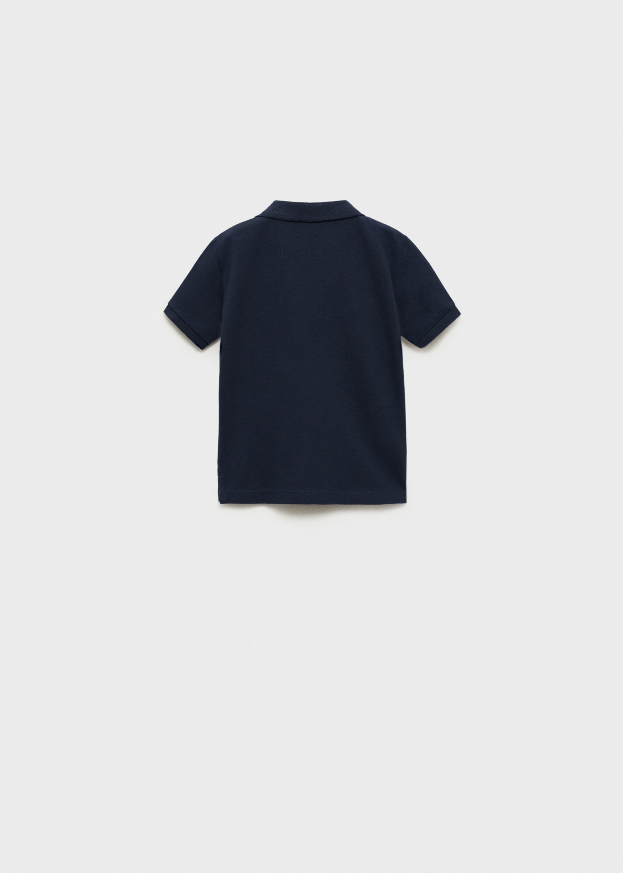 Short-sleeve knitted polo shirt - Reverse of the article