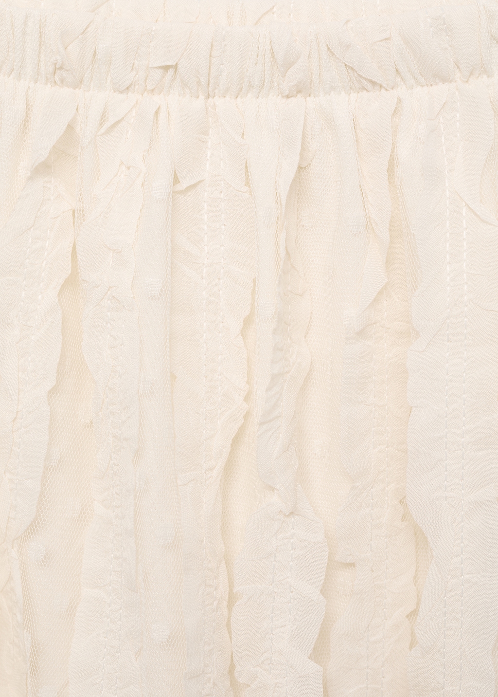 Contrast panels tulle skirt