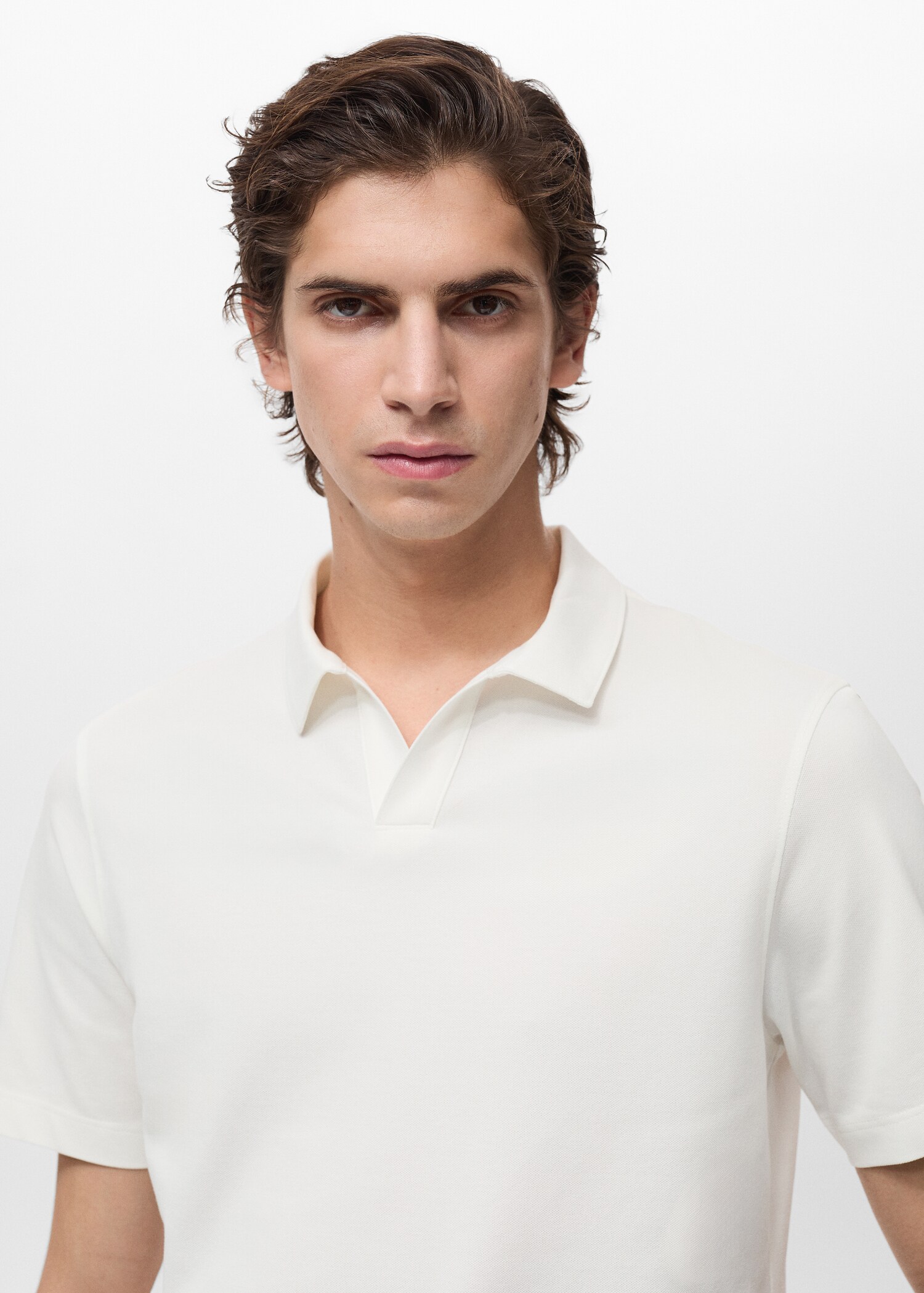 Slim-fit cotton-piqué polo shirt - Details of the article 1