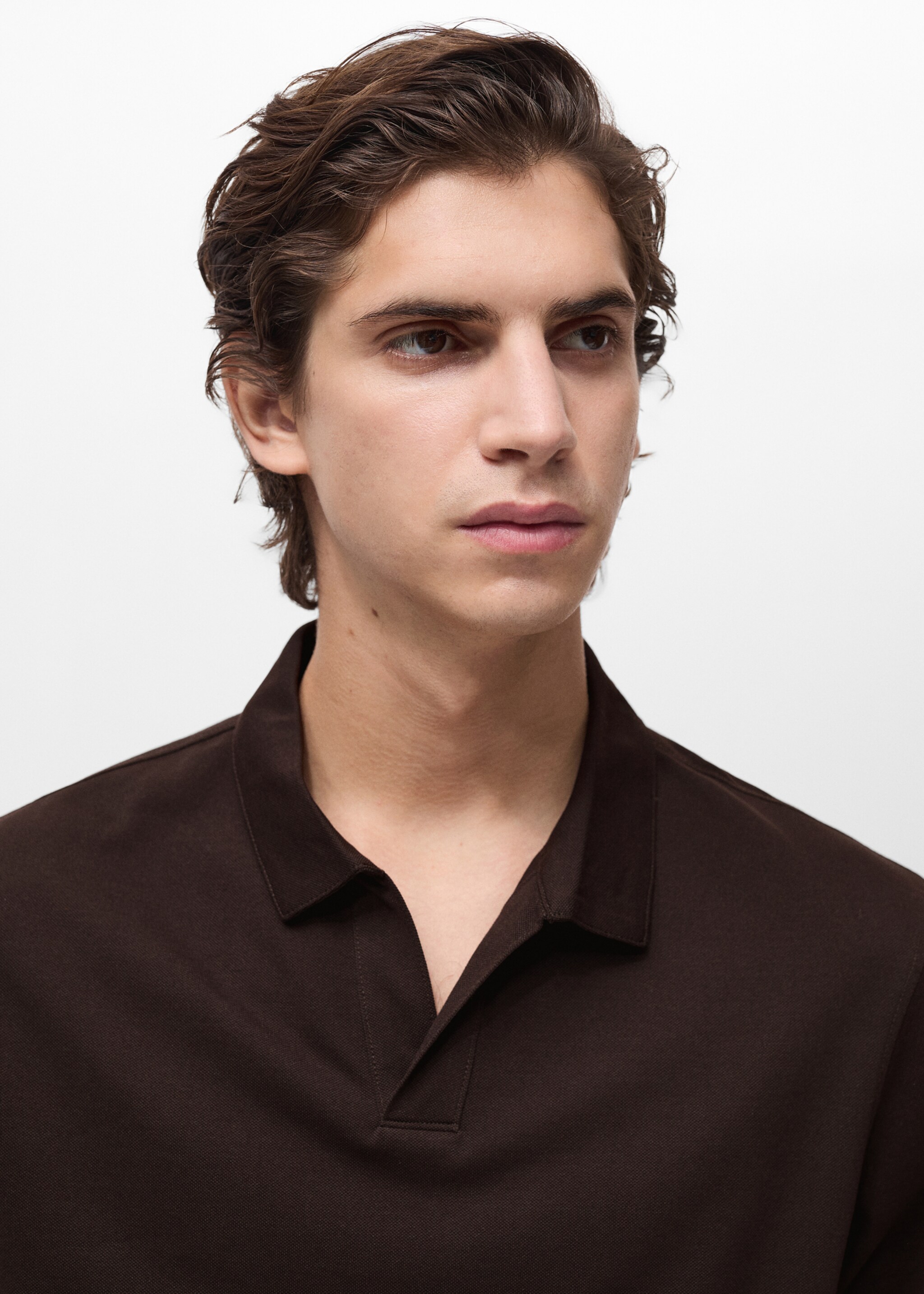 Slim-fit cotton-piqué polo shirt - Details of the article 1