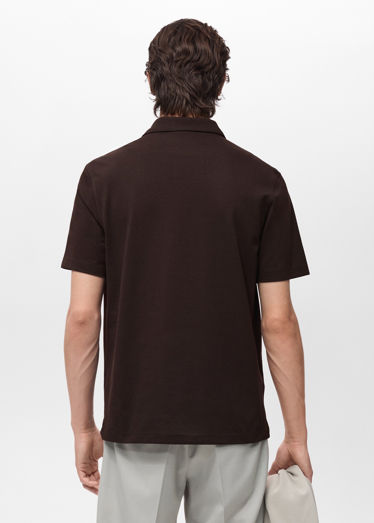 Polo slim-fit piqué de coton - Verso de l’article