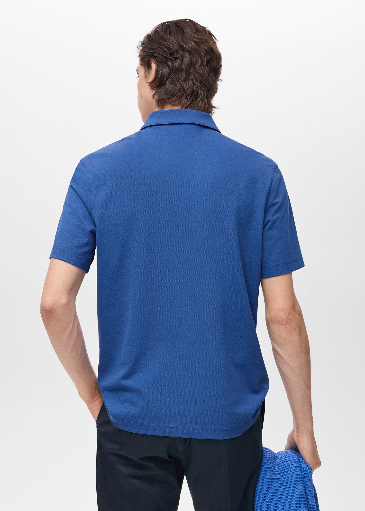 Polo slim-fit piqué de coton - Verso de l’article