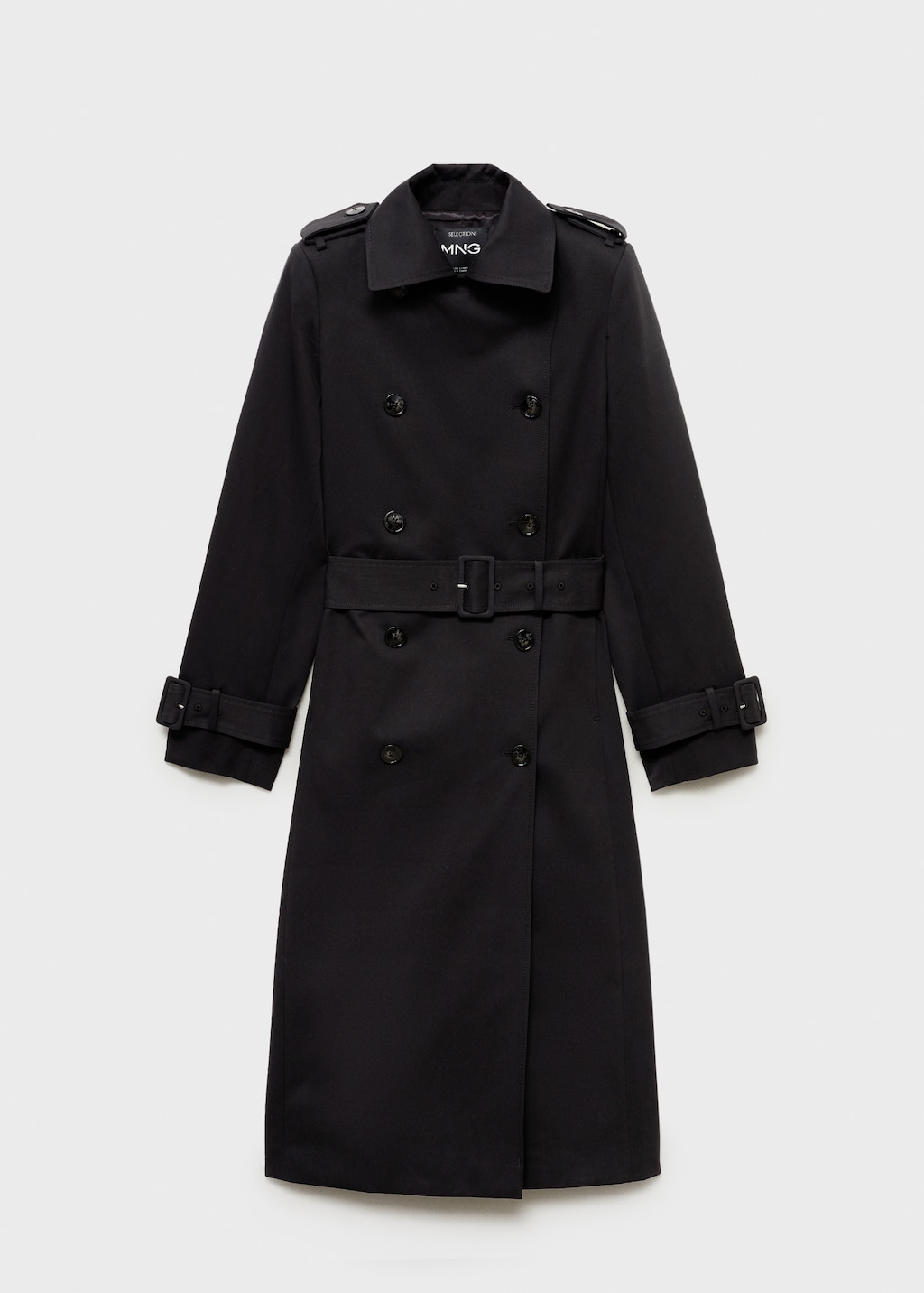 Mango Double-breasted cotton trench coat thumbnail