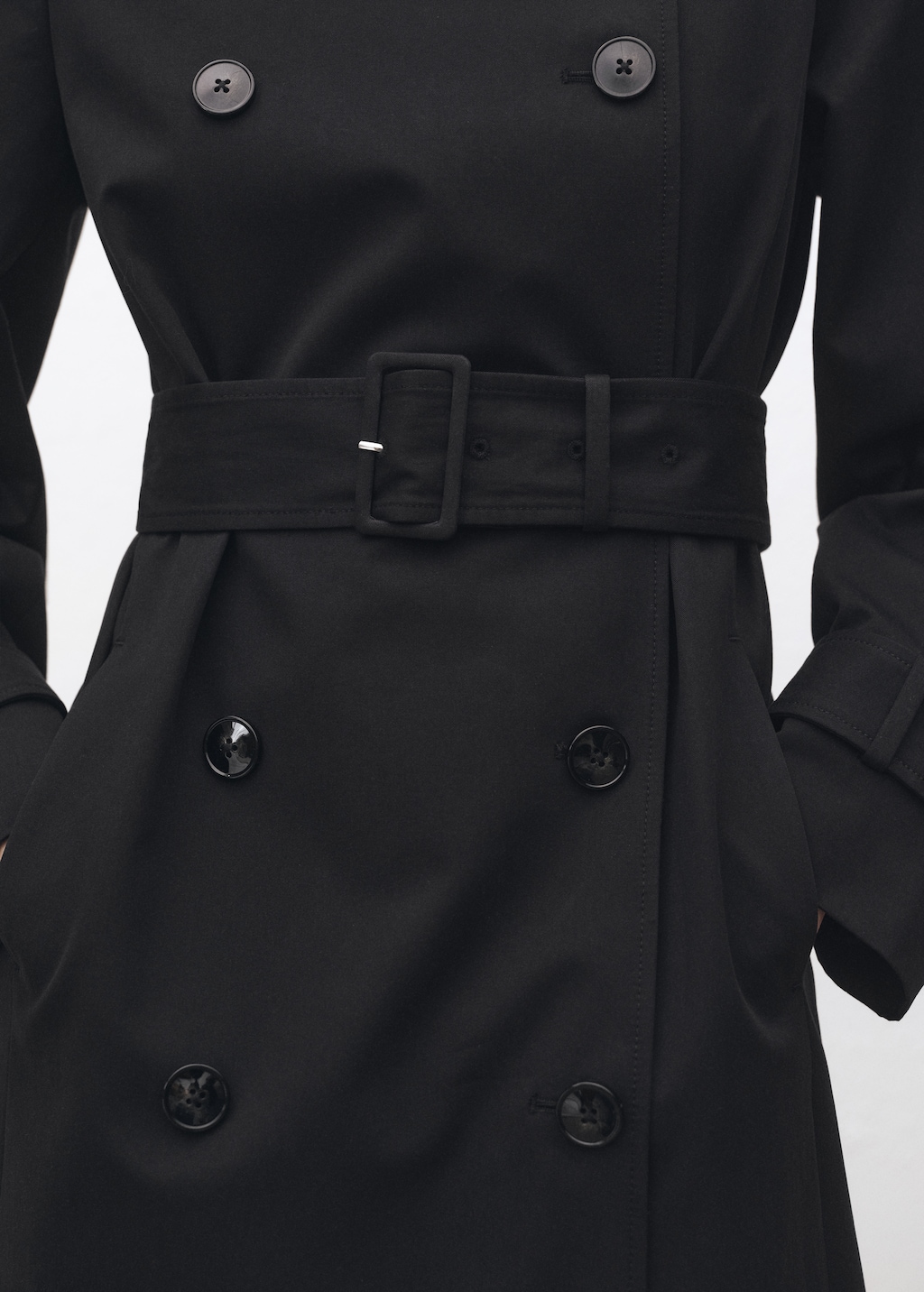 Mango Double-breasted cotton trench coat thumbnail