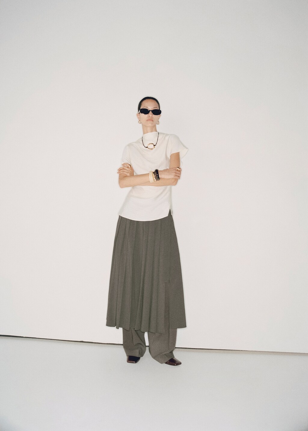Pleated skirt with belt - Women | MANGO USA Pleated skirt with belt - Women | MANGO USA