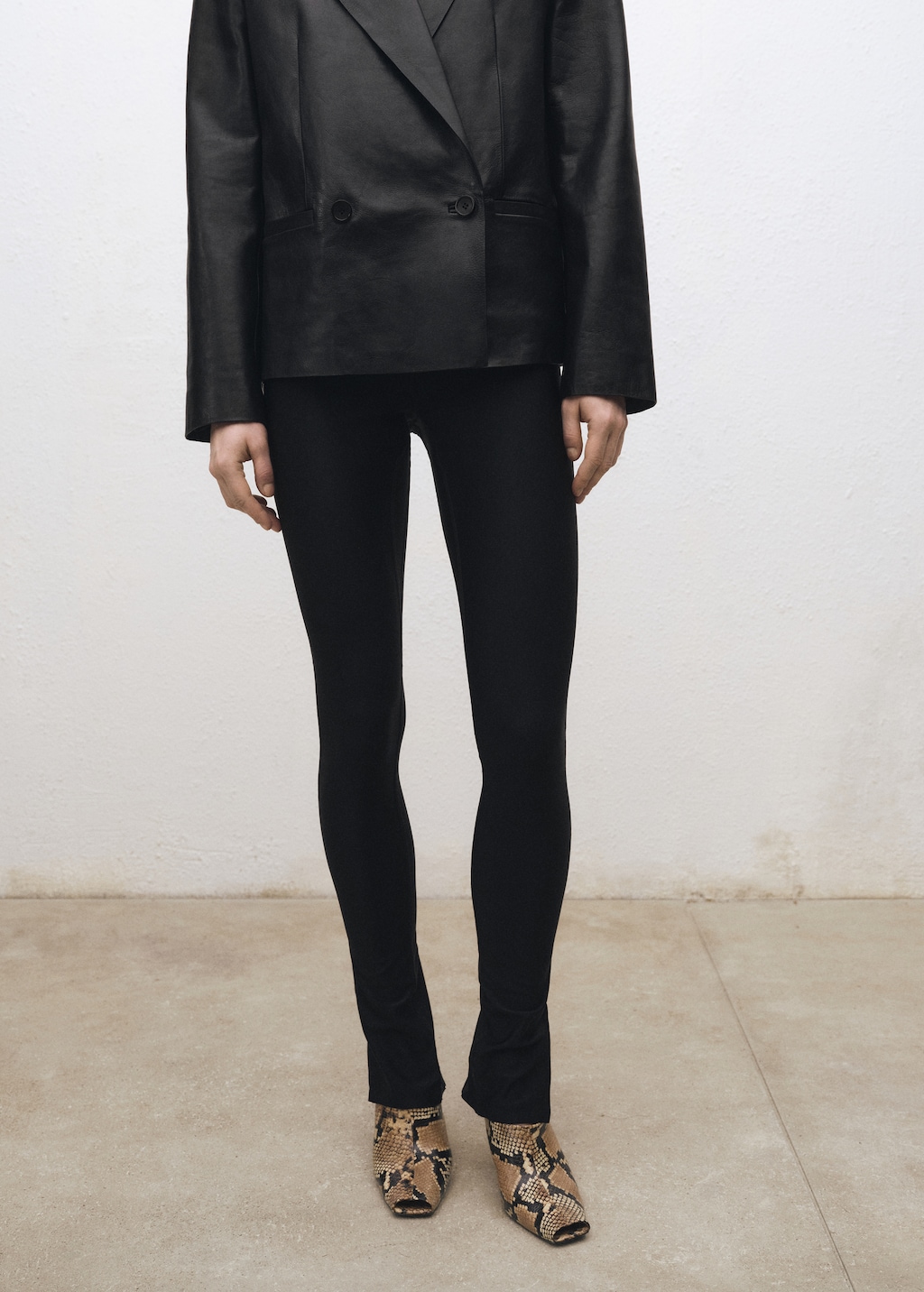 Leggings bajo cremallera