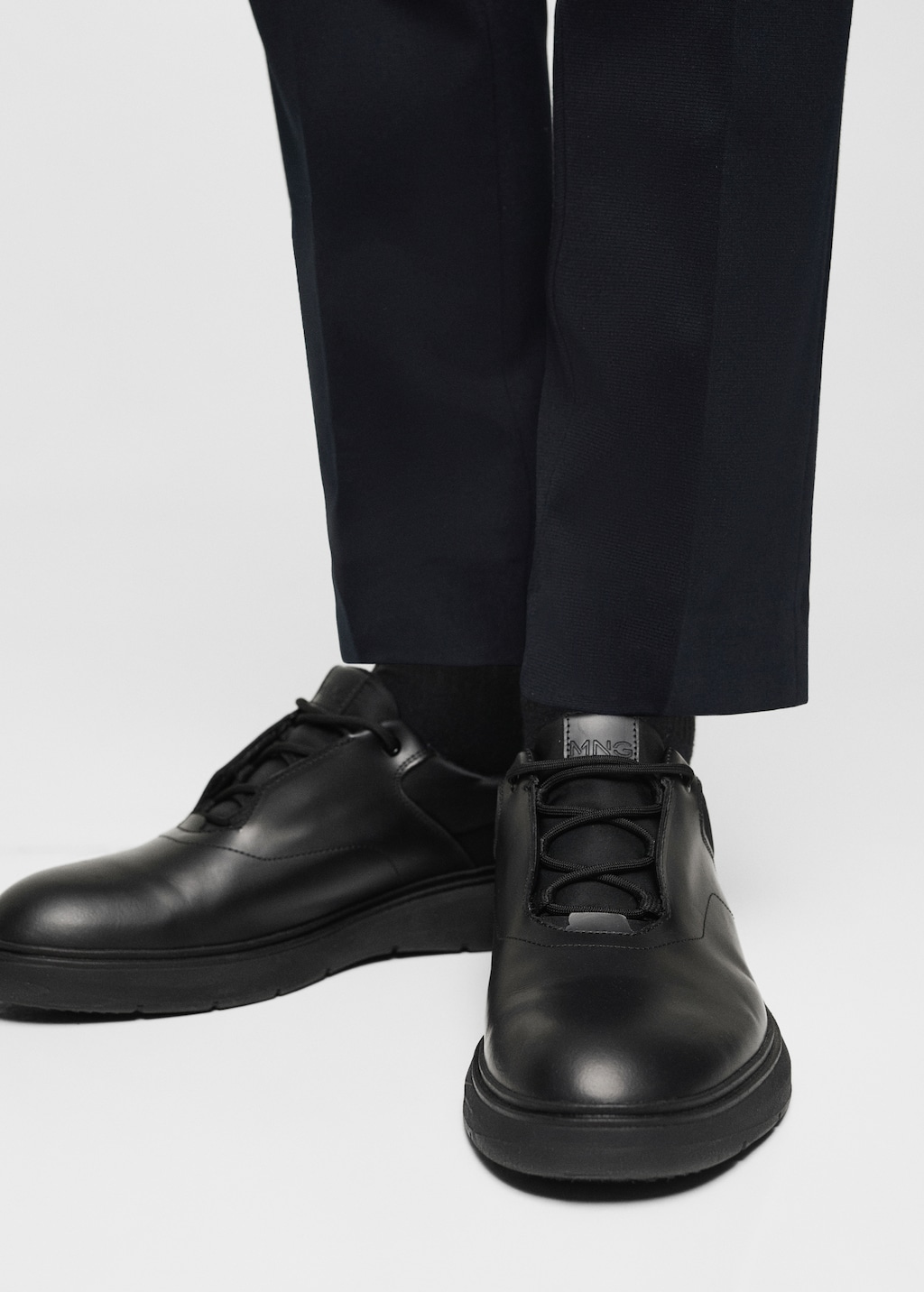 Coolmax® combined leather shoes - Men | MANGO China