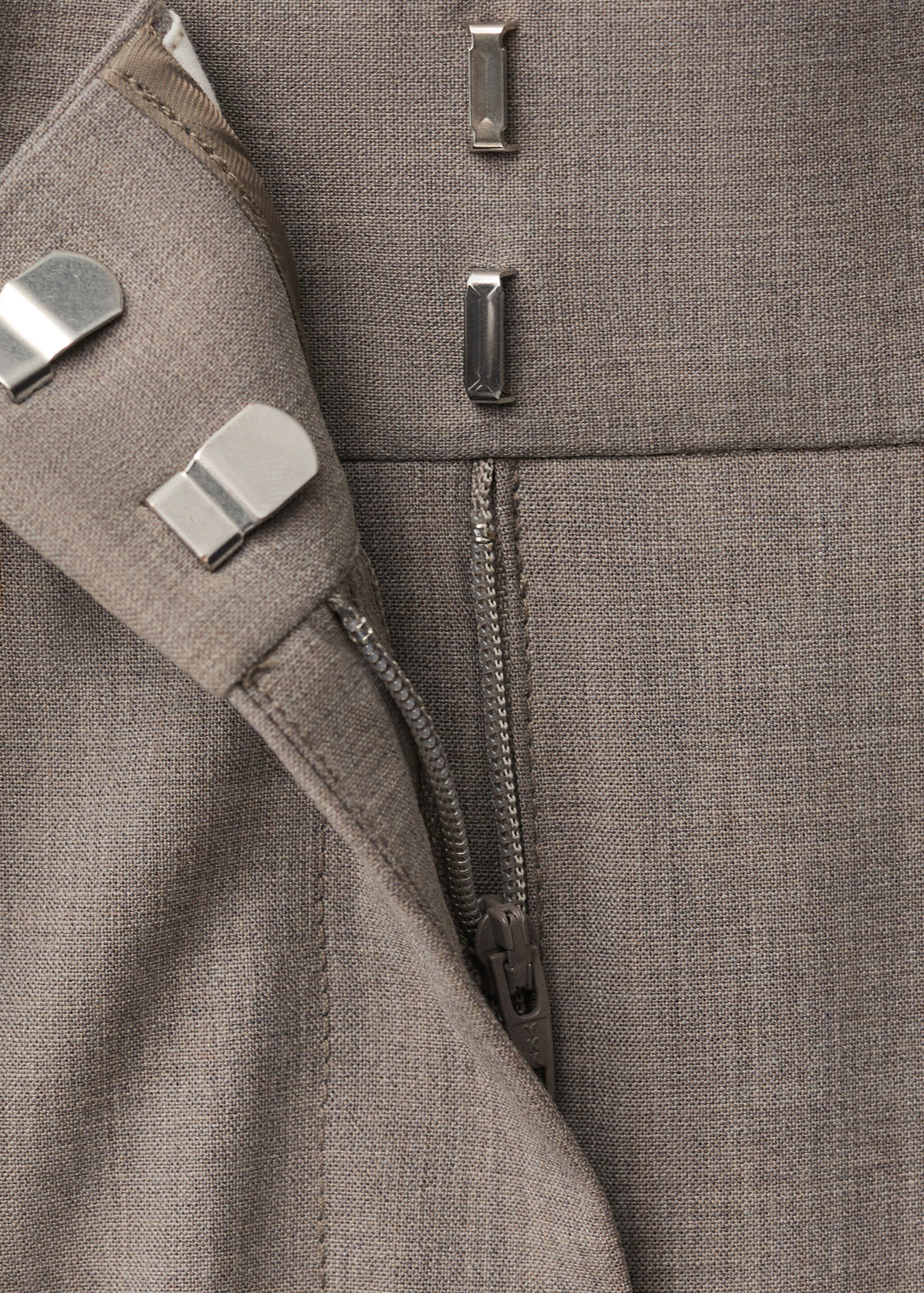 Wide-leg wool-blend suit trousers - Details of the article 0