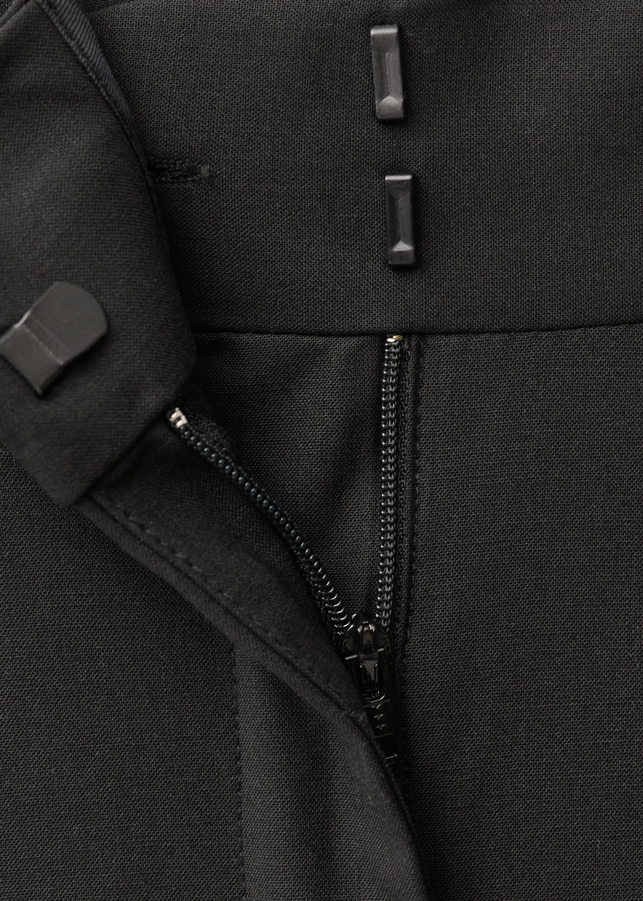 Wide-leg wool-blend suit trousers - Details of the article 0