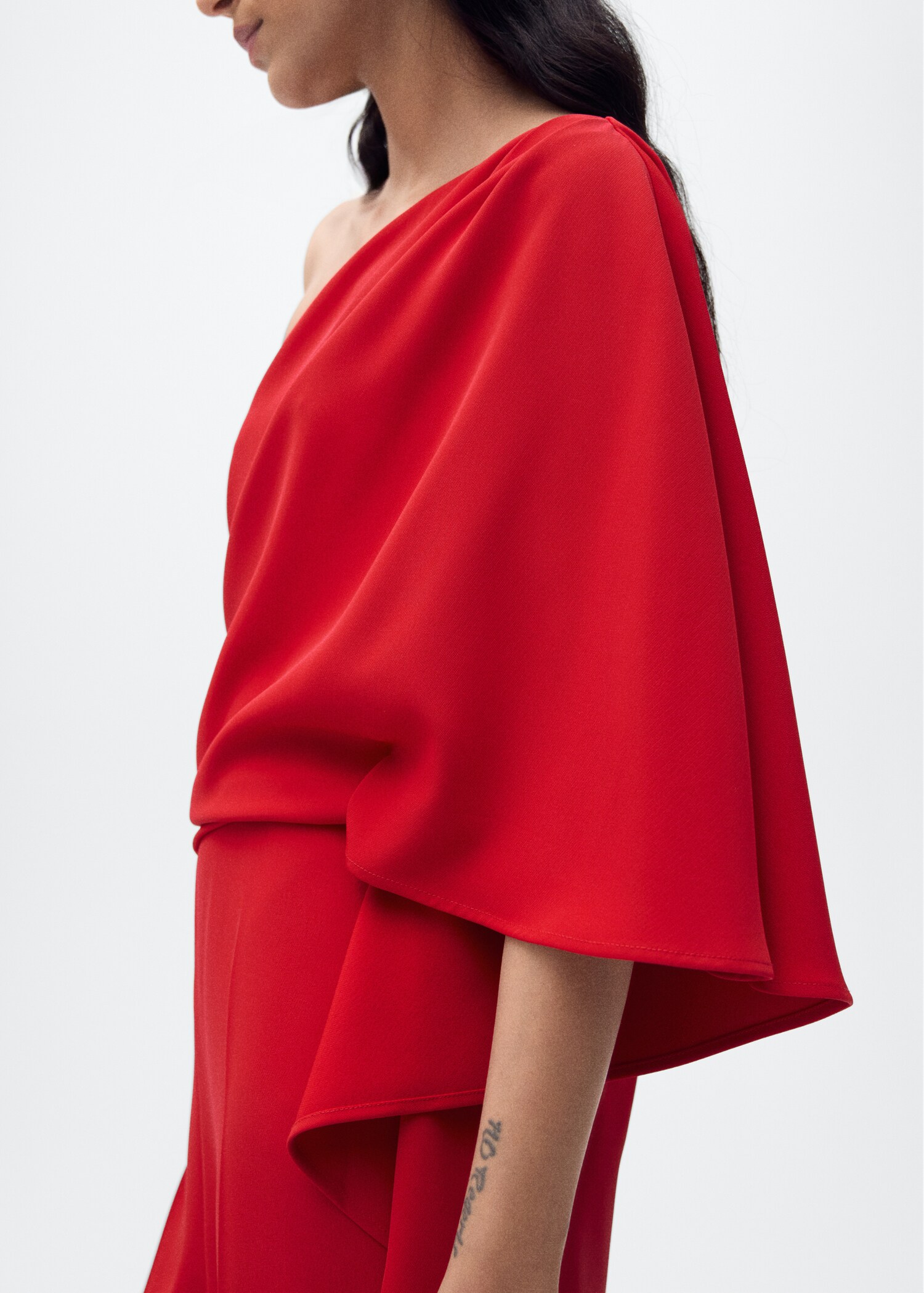 Asymmetrical flared-sleeve jumpsuit - Medium plane