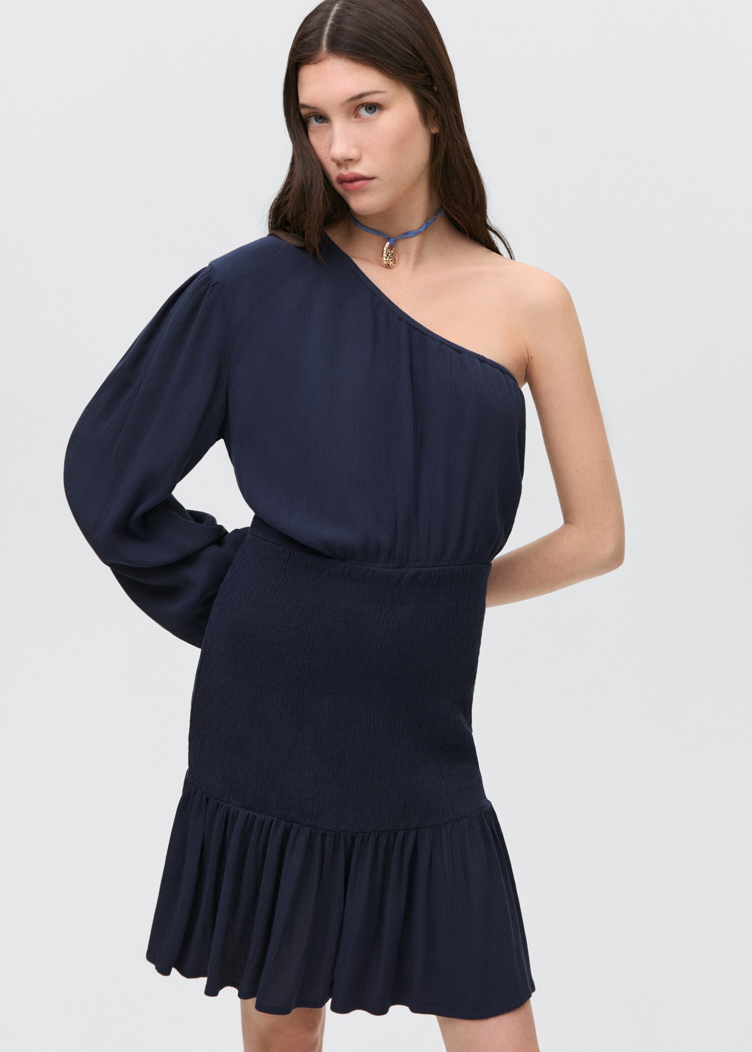 Asymmetrical pleated dress - Medium plane