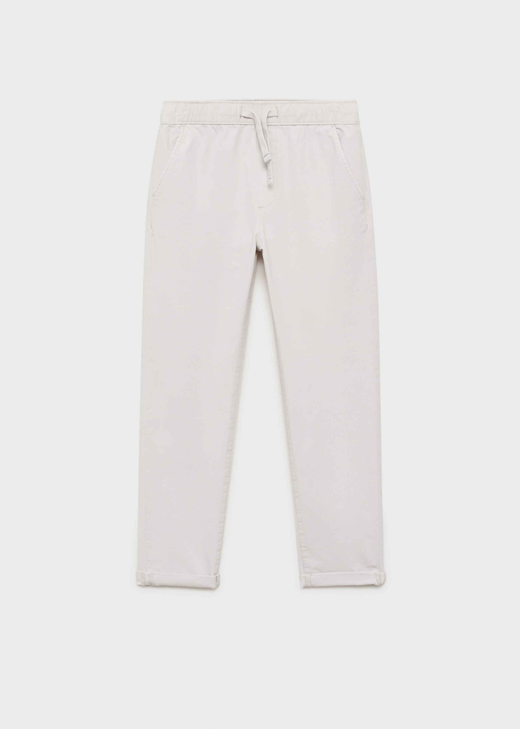 Slim-fit cotton trousers - Article without model