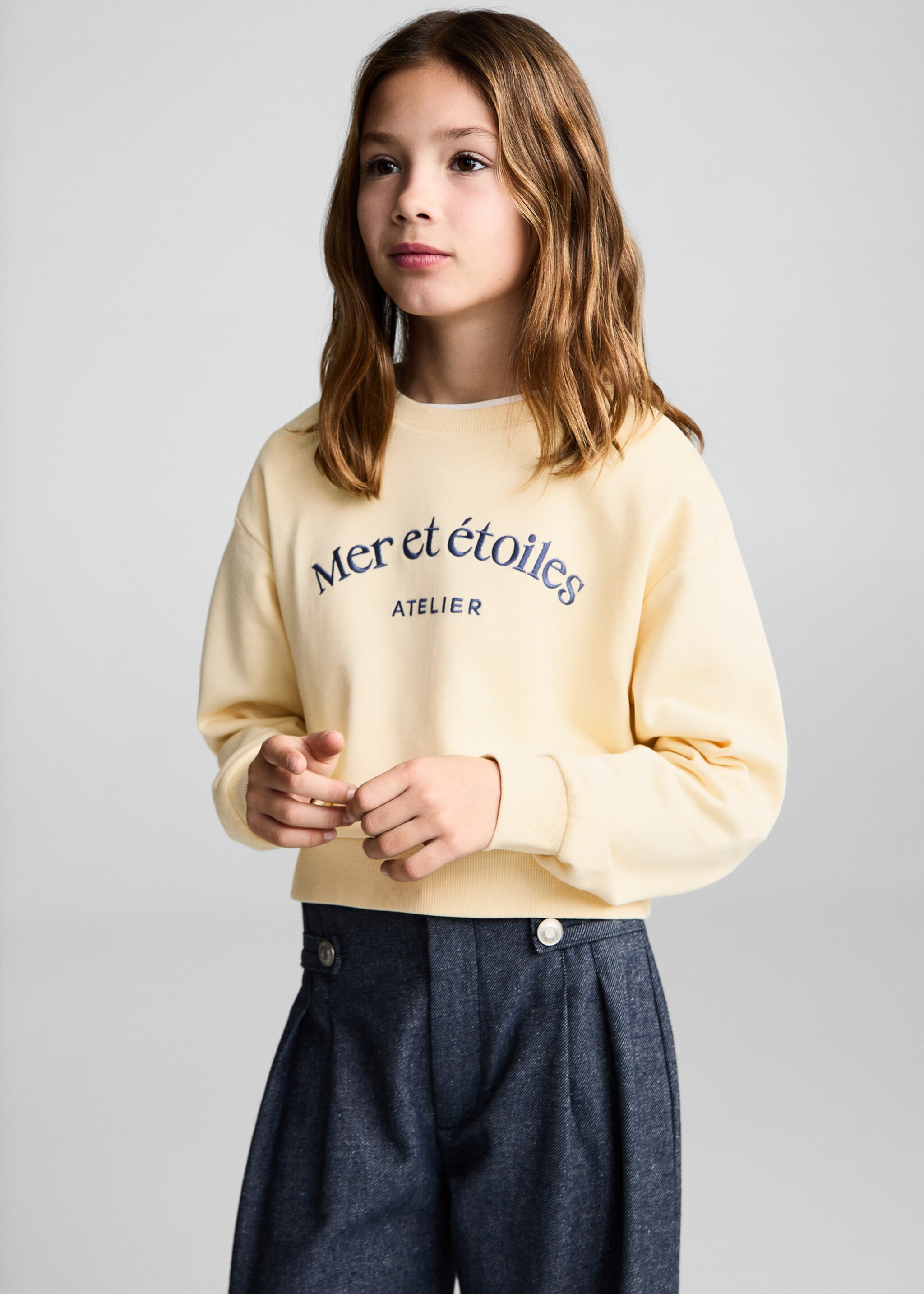 Sweater coton message - Plan moyen