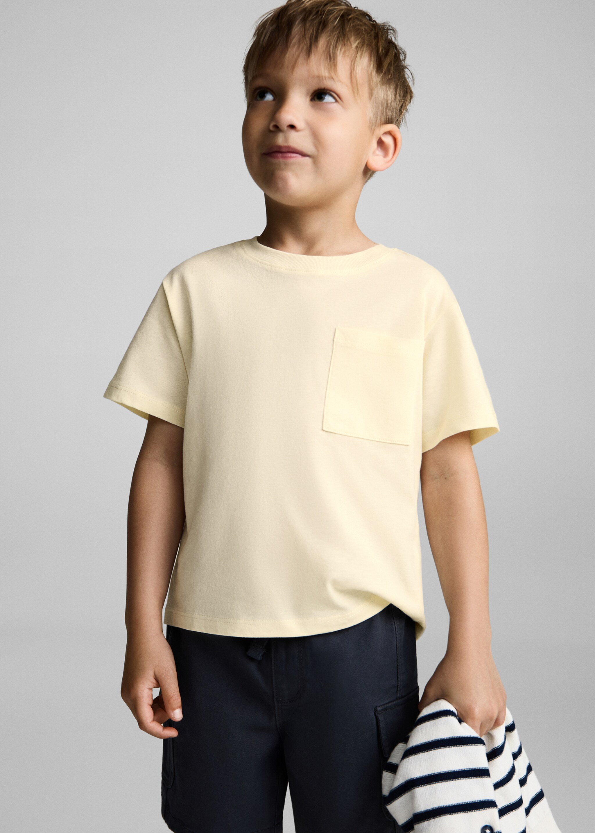Pocket cotton T-shirt - Medium plane