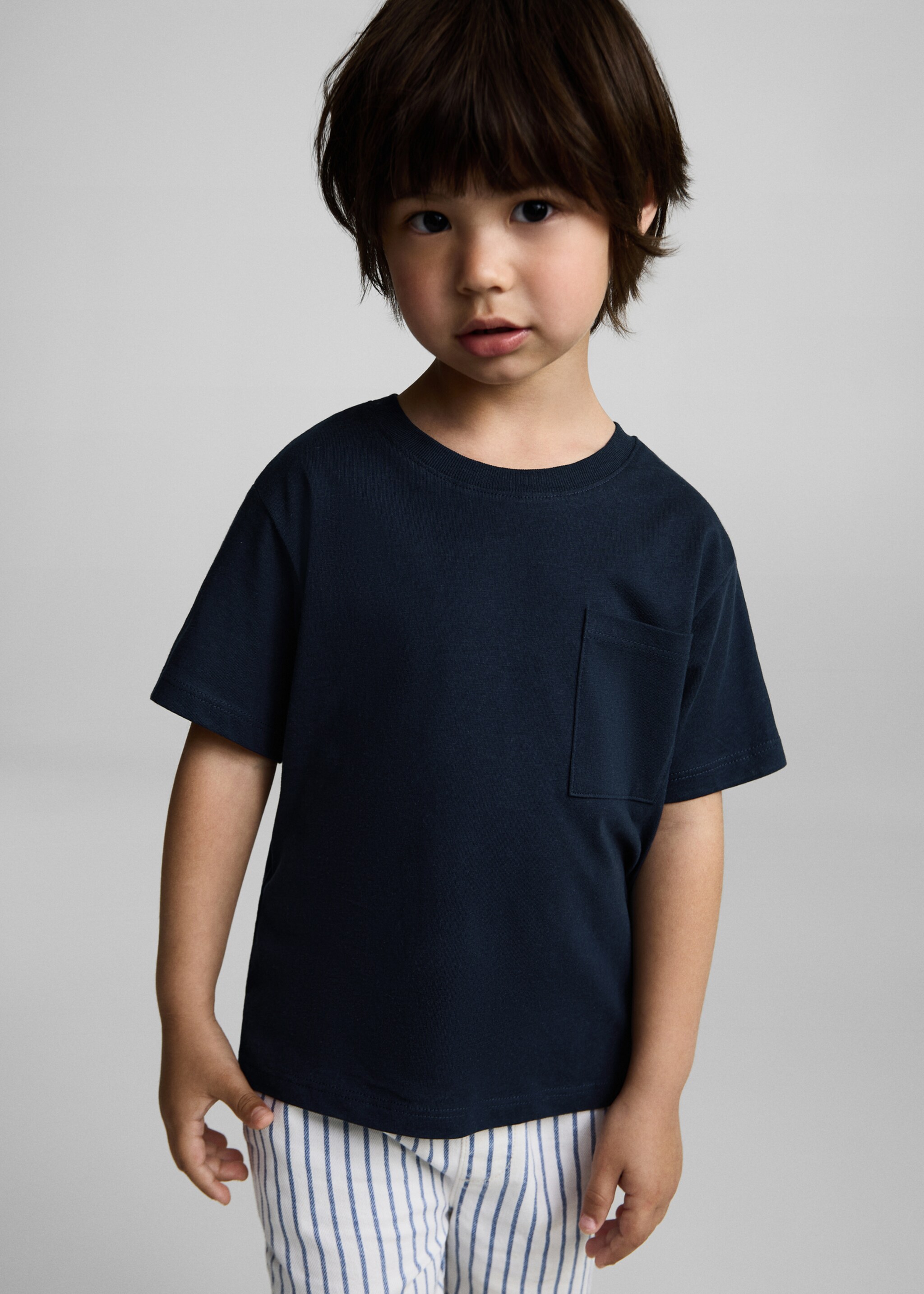 Pocket cotton T-shirt - Medium plane