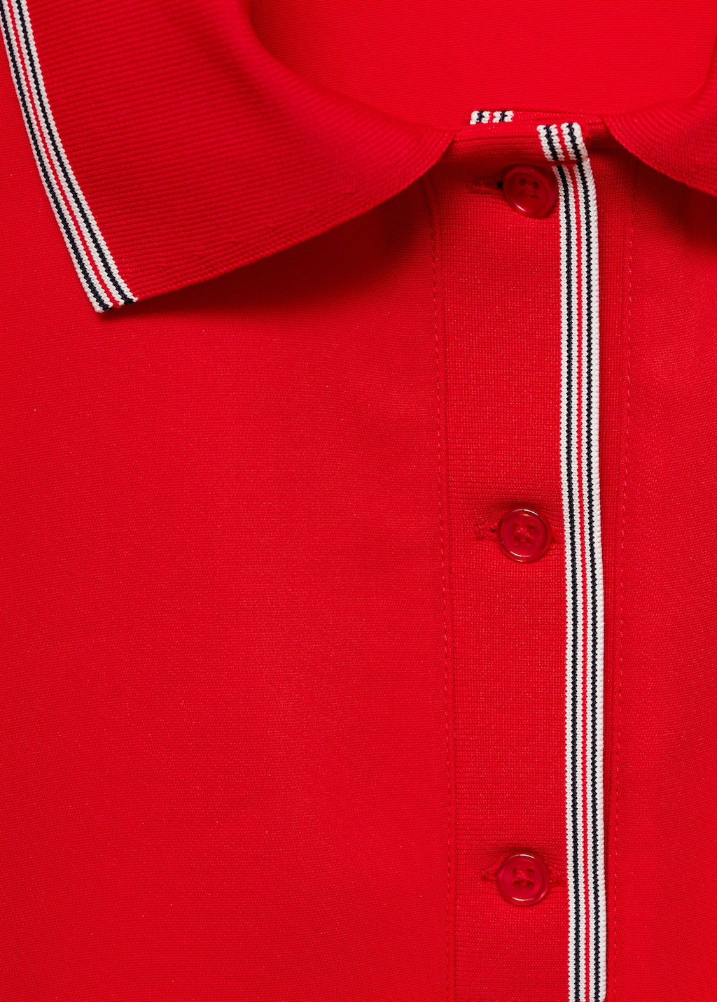 Cropped polo shirt with contrasting trim