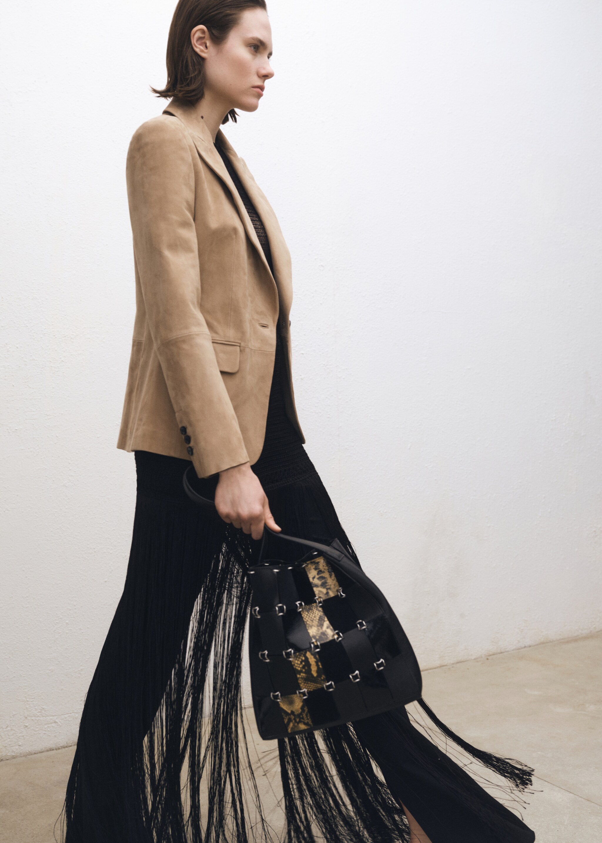 Taillierter Wildleder-Blazer - Detail des Artikels 2